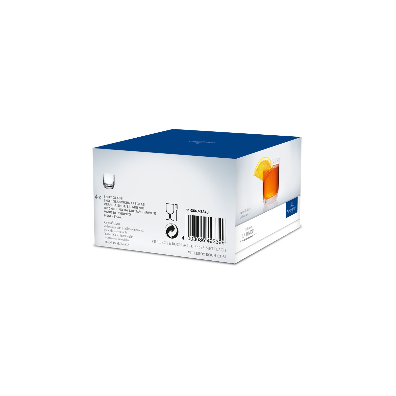 Villeroy & Boch Schnapsglas »Shotgläser La Divina 40 ml 4er Set transparent«