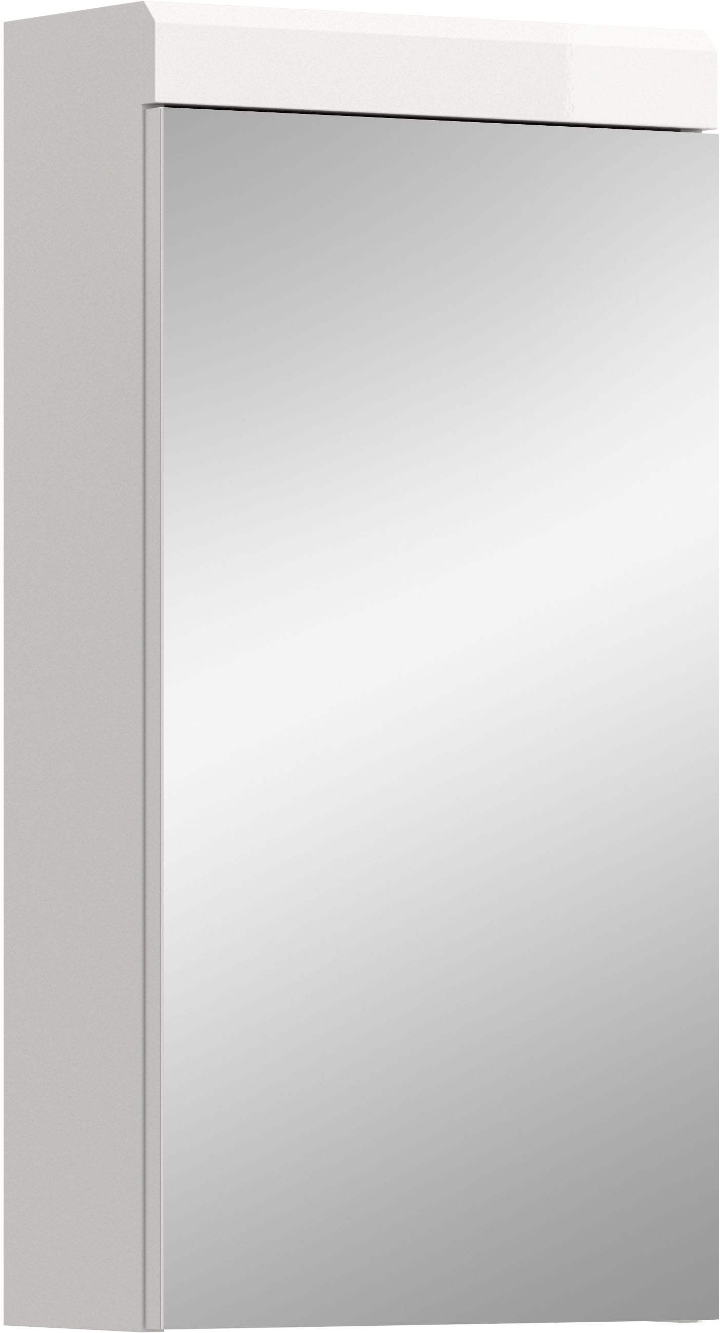welltime Badezimmerspiegelschrank "SIENA, Breite 40 cm, 1 Spiegeltür, 2 Einlegeböden, 3 Fächer" Badmöbel, Badschrank, Schrank, Bad, Spiegel, Hängespiegel, Badspiegel