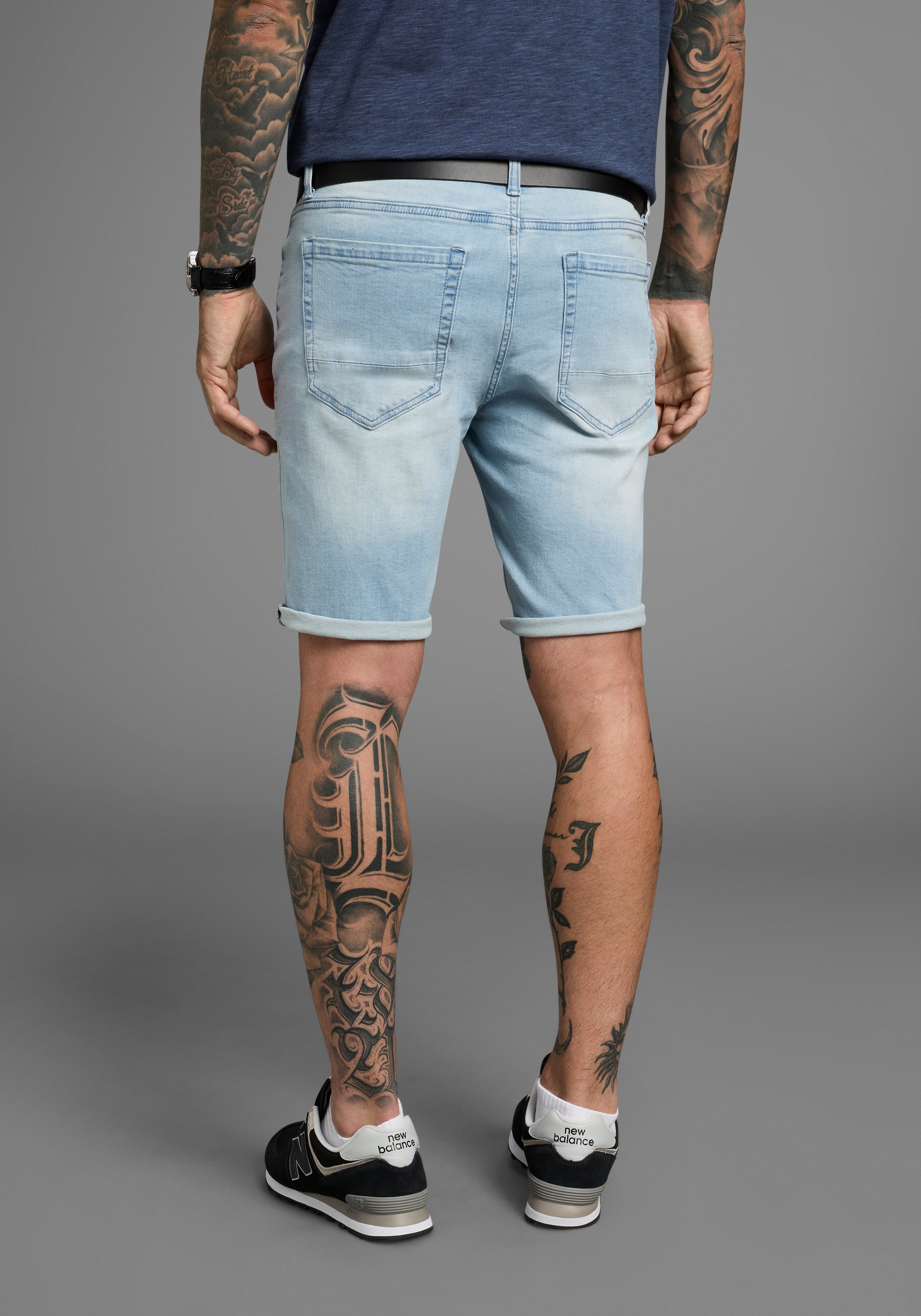 Thumbnail - Bruno Banani Jeansshorts "Hutch-Shorts" gerade geschnittene kurze Beine, niedrige Leibhöhe