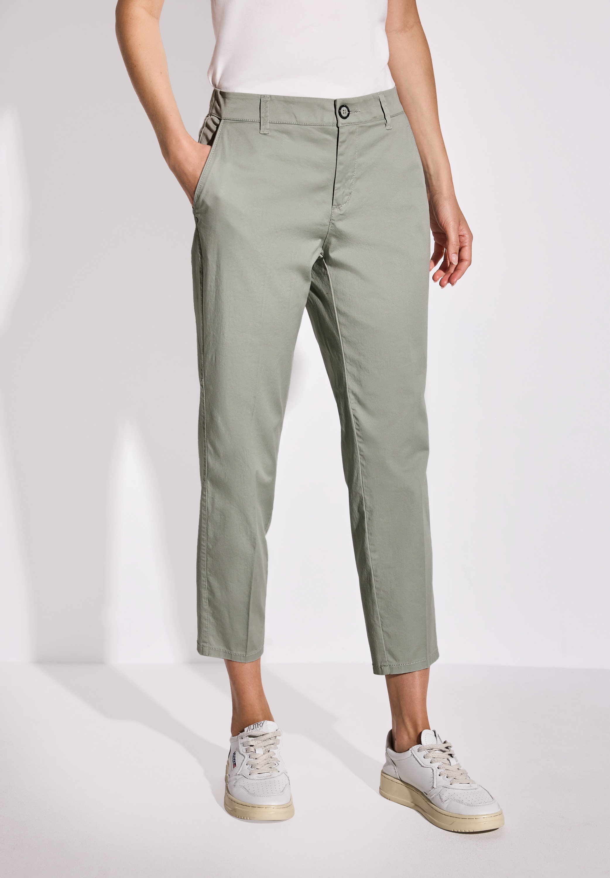 STREET ONE Chinohose, Middle Waist günstig online kaufen