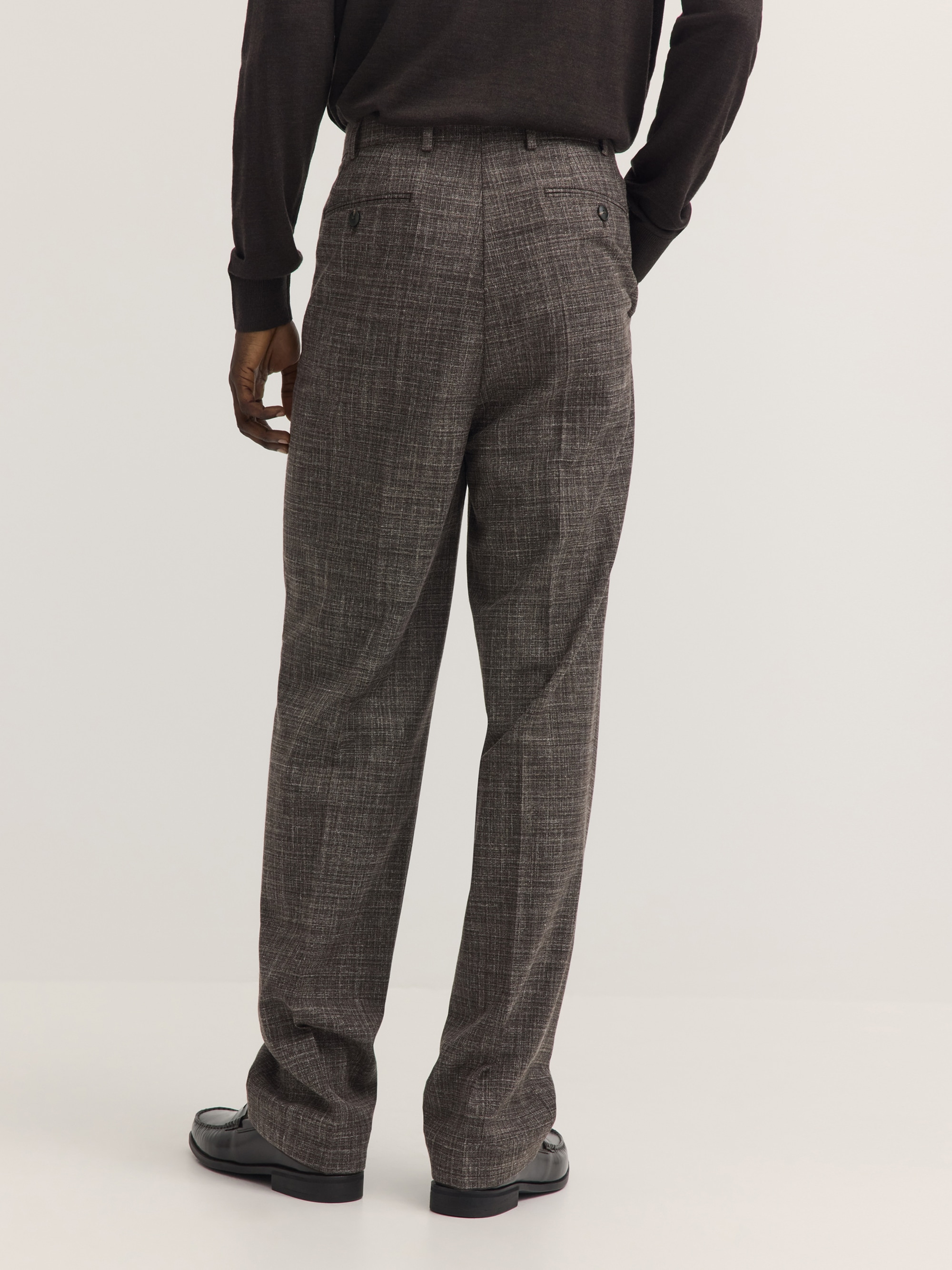 bugatti Bundfaltenhose »Casual Fit«  Casual Fit Woll-Baumwollmix Struktur