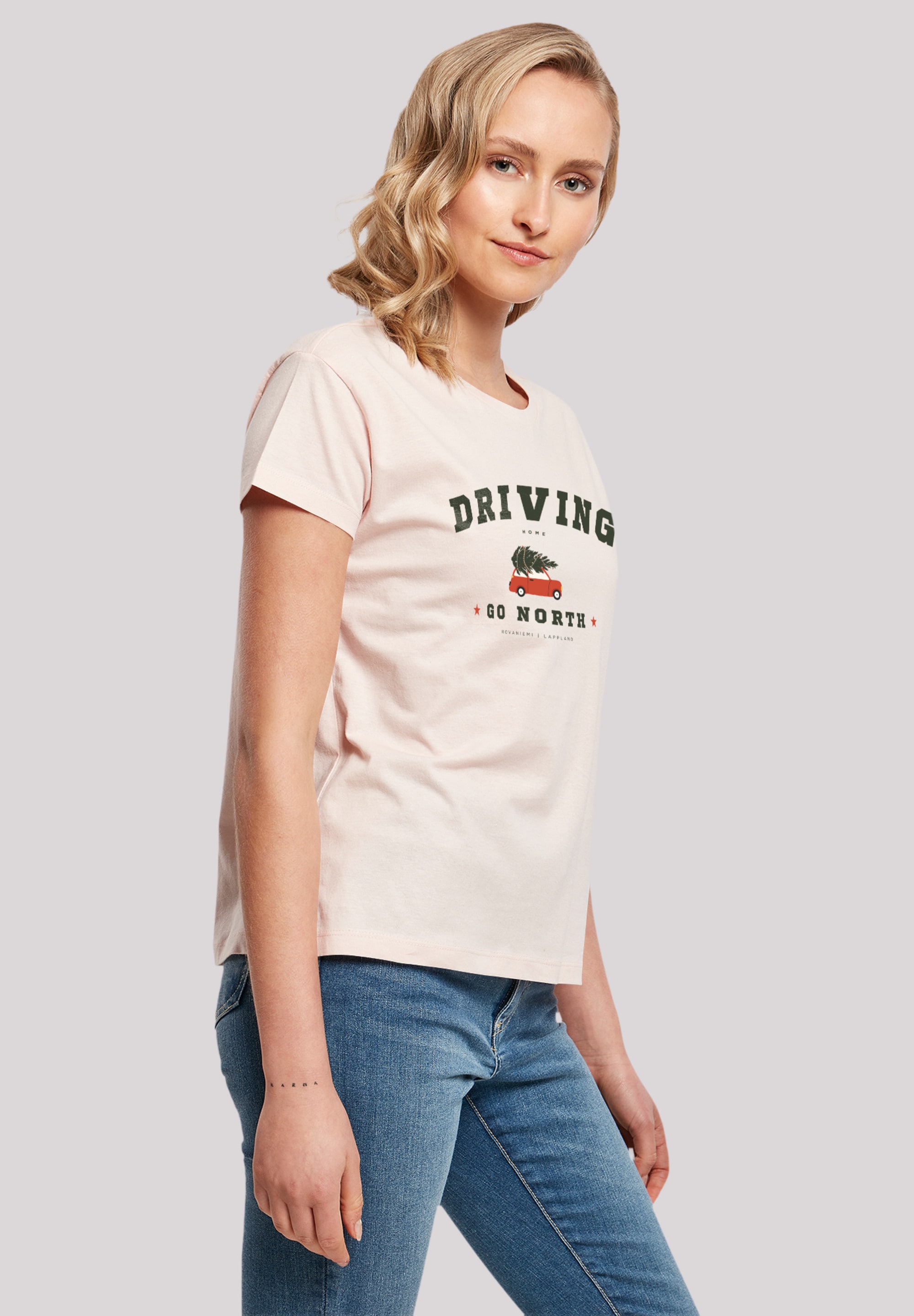 F4NT4STIC T-Shirt »Driving Home Weihnachten«, Weihnachten, Geschenk, Logo