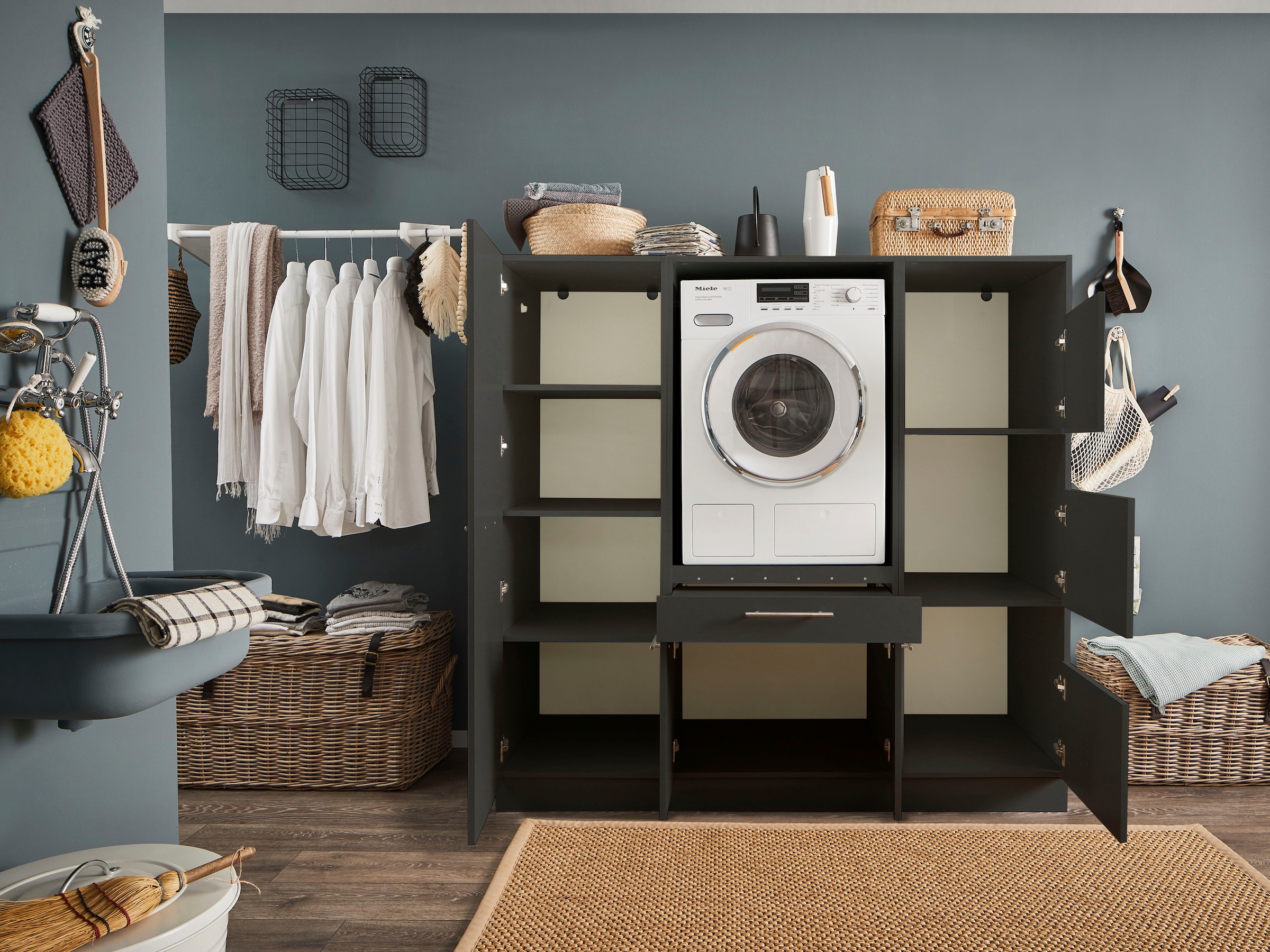 Laundreezy Mehrzweckschrank-Set »LAUNDREEZY LDSK8«, Breite 167,5 cm