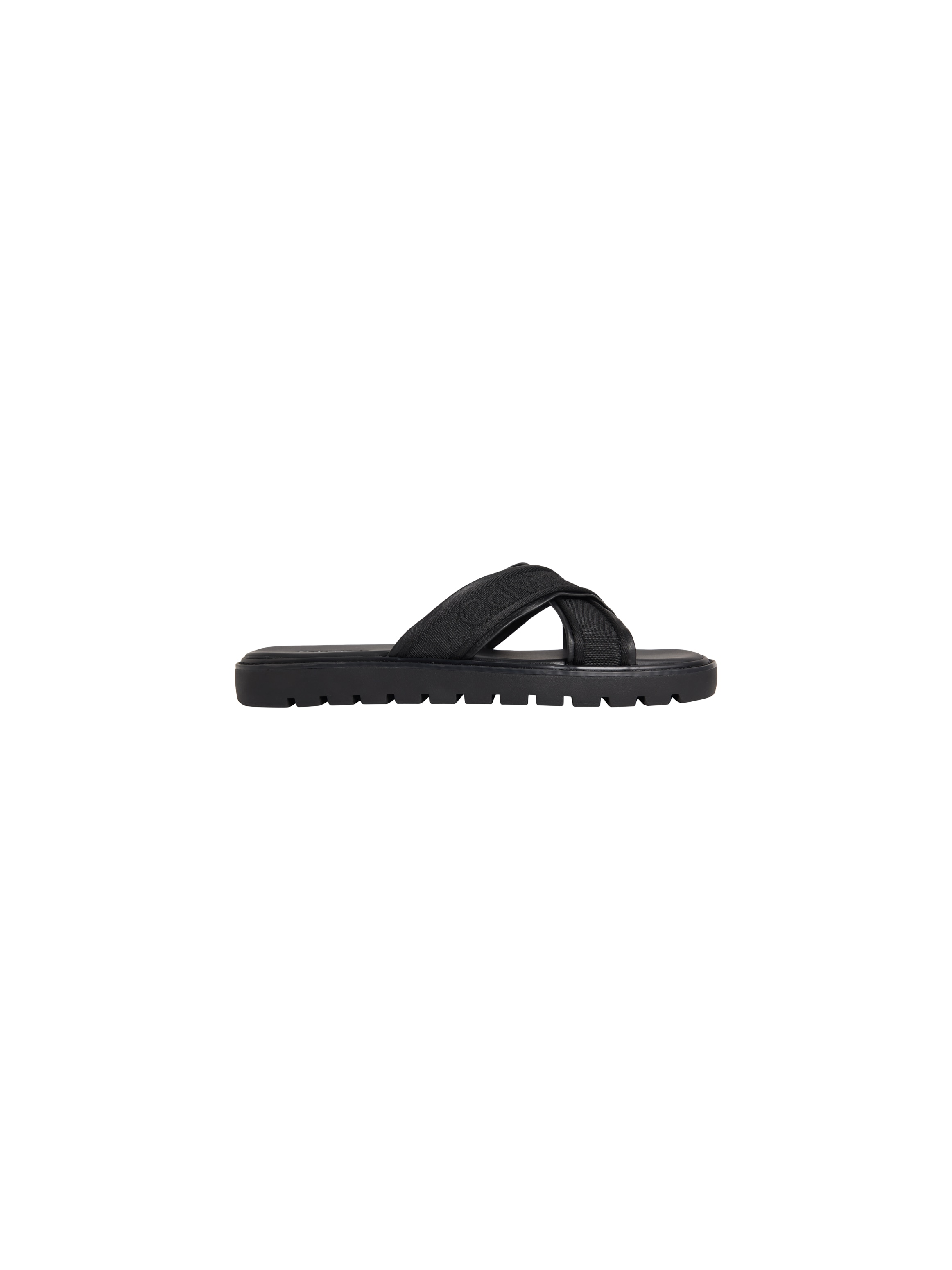 Calvin Klein Pantolette »SQ MOLDED SANDAL XCROSS WB«  Strandschuh, Sommerschuh, Badepantolette, Flat mit Logoschriftzug