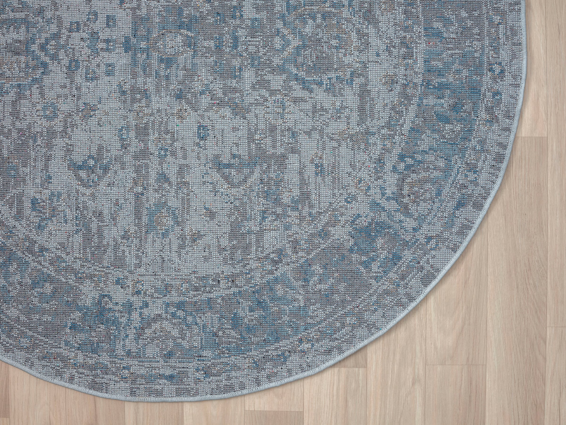 Myflair Möbel & Accessoires Teppich »My Heriz«, rund, 8 mm Höhe, Kurzflor, klassisches Orient Design, besonders weich durch Microfaser