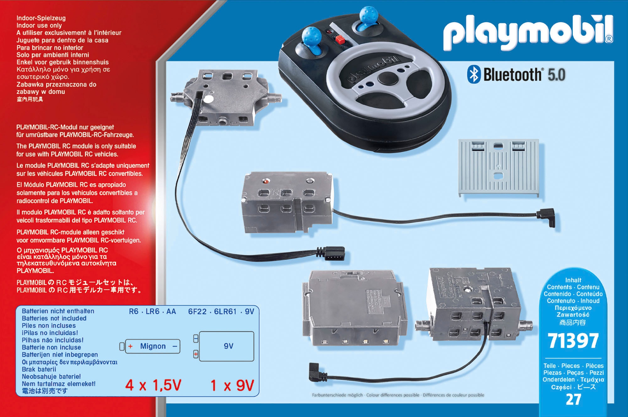 Playmobil® Konstruktions-Spielset »RC-Modul-Set Bluetooth 5.0 (71397)«, (27 St.), passend für alle PLAYMOBIL-RC-Fahrzeuge