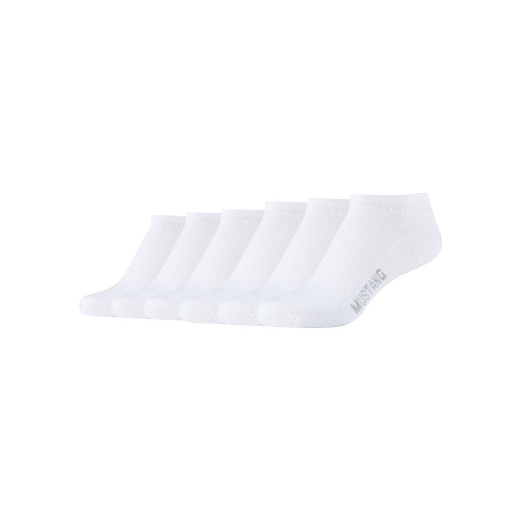 MUSTANG Sneakersocken, (Packung, 6 Paar), Elastischer Komfortbund ohne Einschneiden