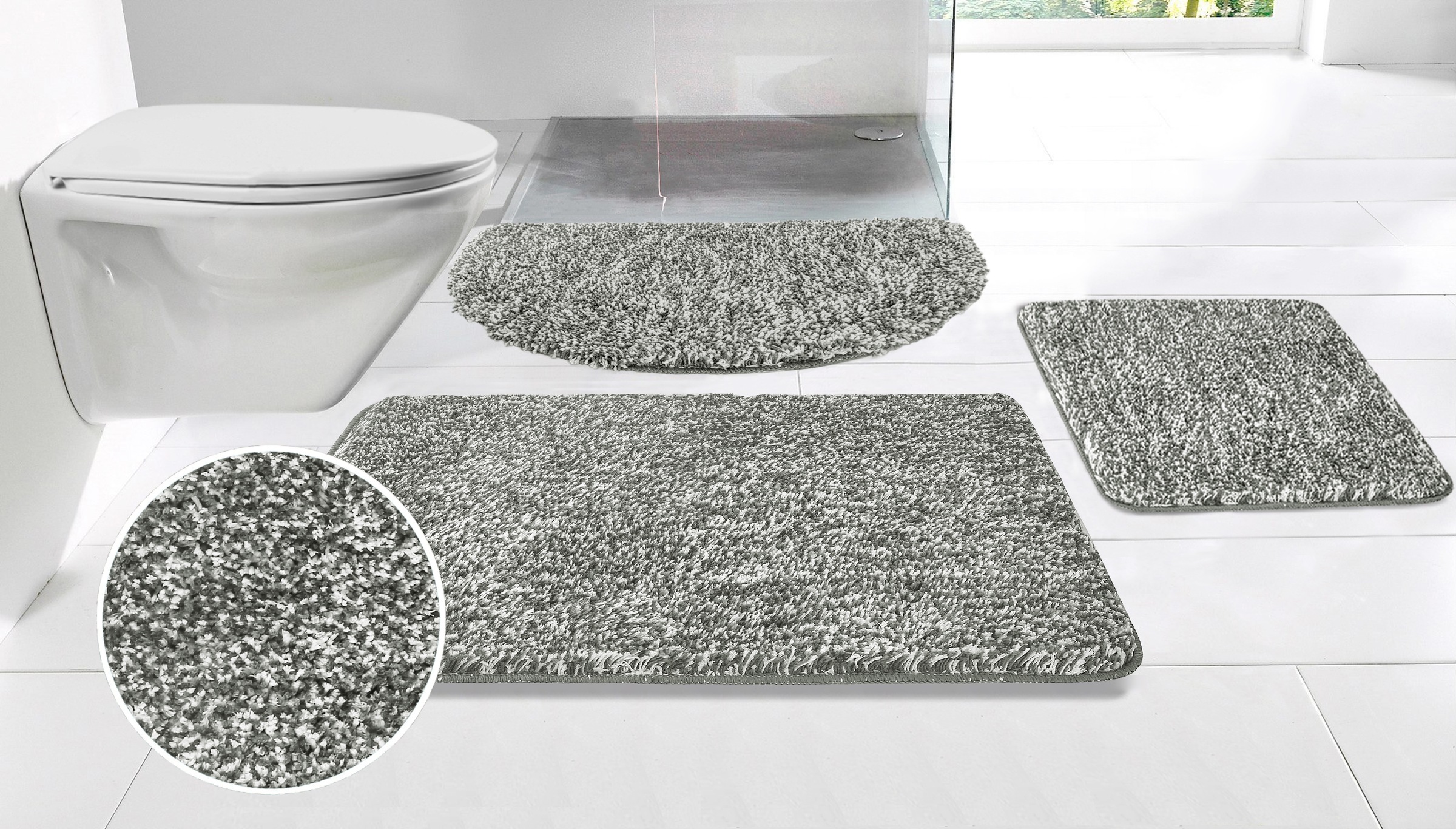 my home Badematte "Sanremo, Badvorleger, Badezimmer Teppich, sehr weich" Hö günstig online kaufen