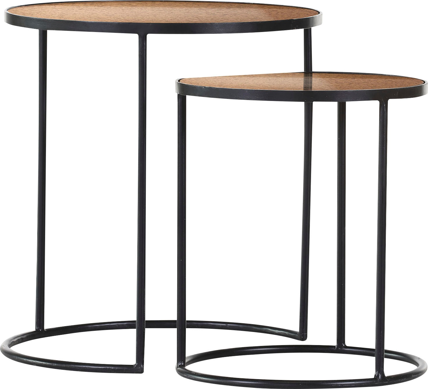 Gutmann Factory Satztisch "Grace, Beistelltisch 2-er Set" Set, 2 Stk. tlg. Wohnzimmertische, Couchtische mit Glasplatte