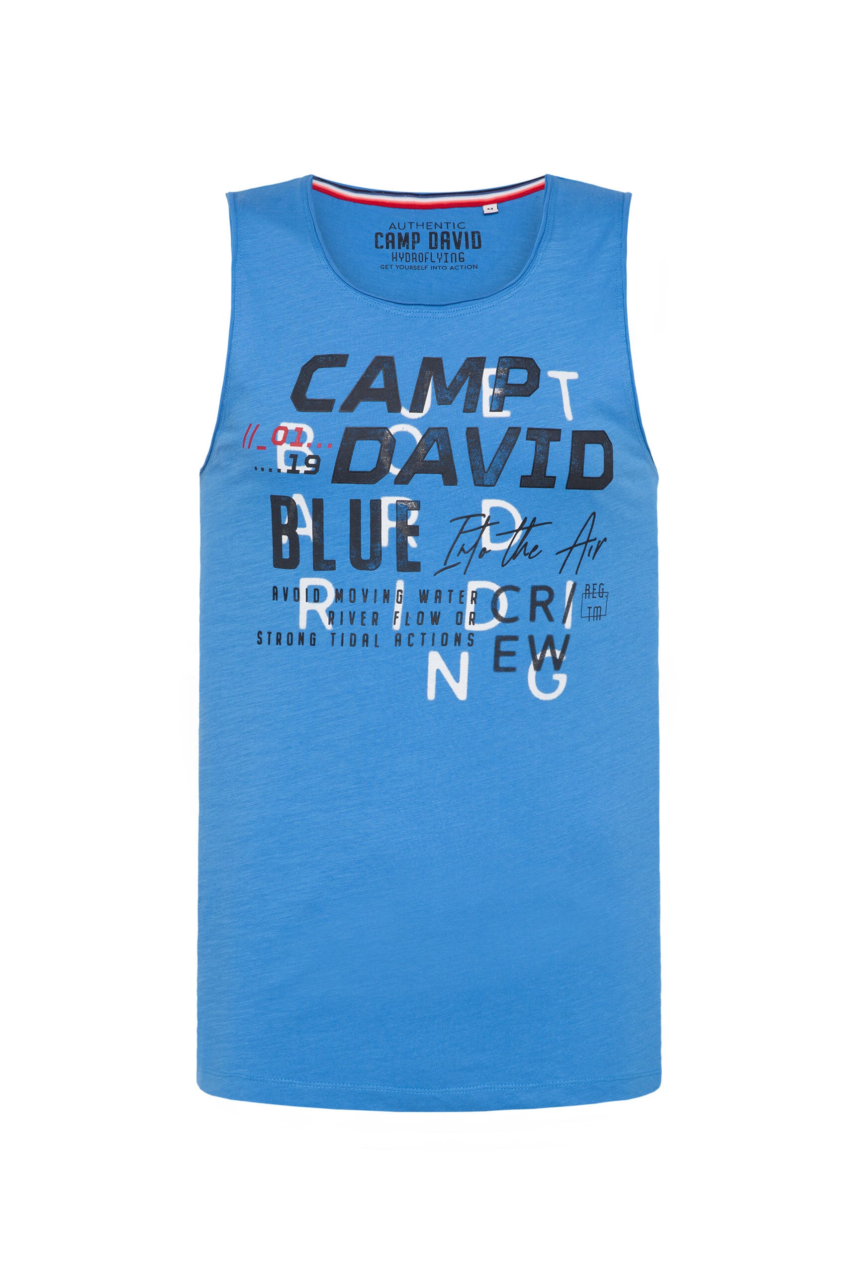 CAMP DAVID Tanktop, mit offenen Kanten an den Ausschnitten