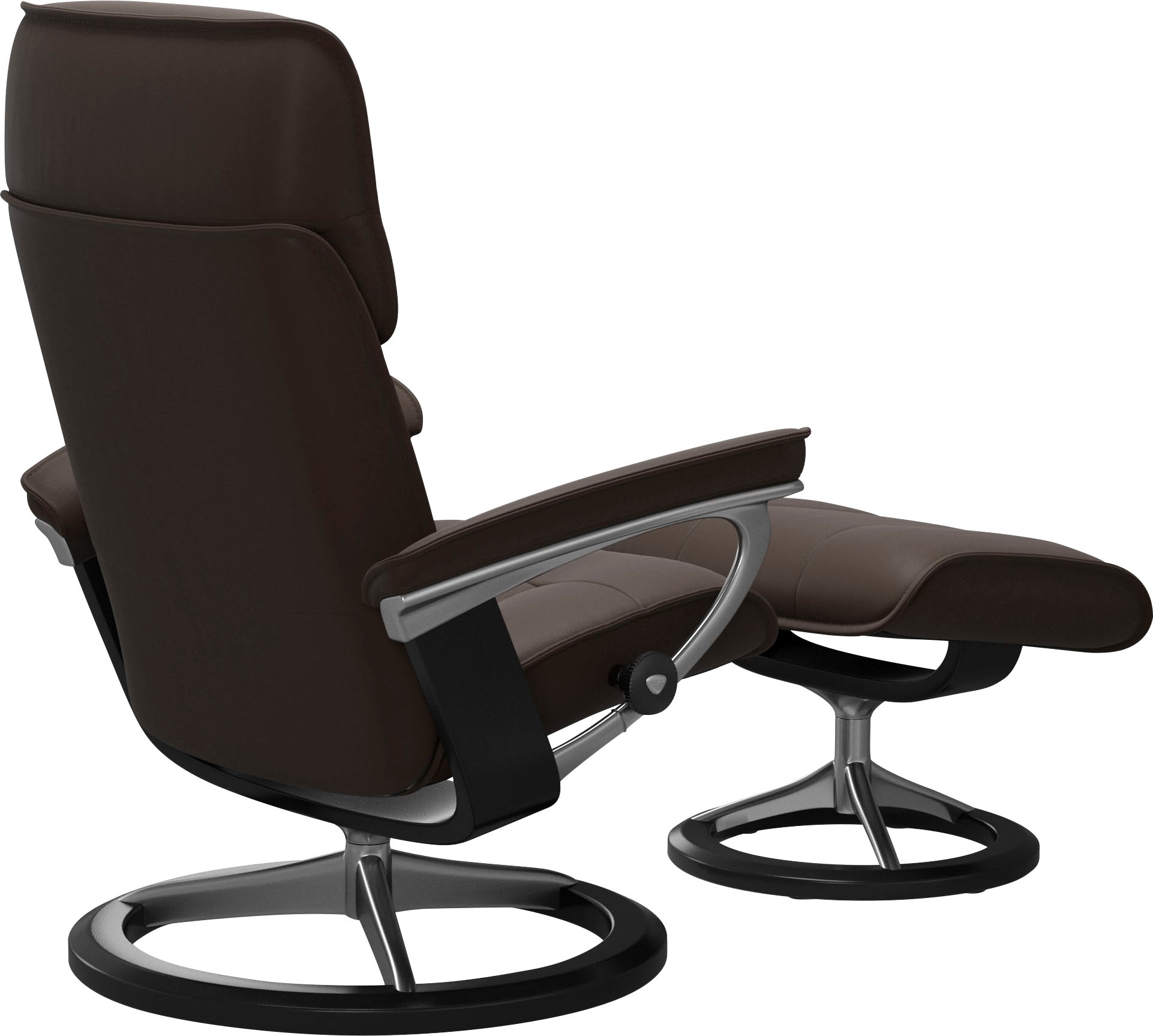 Stressless® Relaxsessel »Admiral« Set, Relaxsessel inkl. Hocker,  mit Signature Base, Größe M & L, Gestell Schwarz