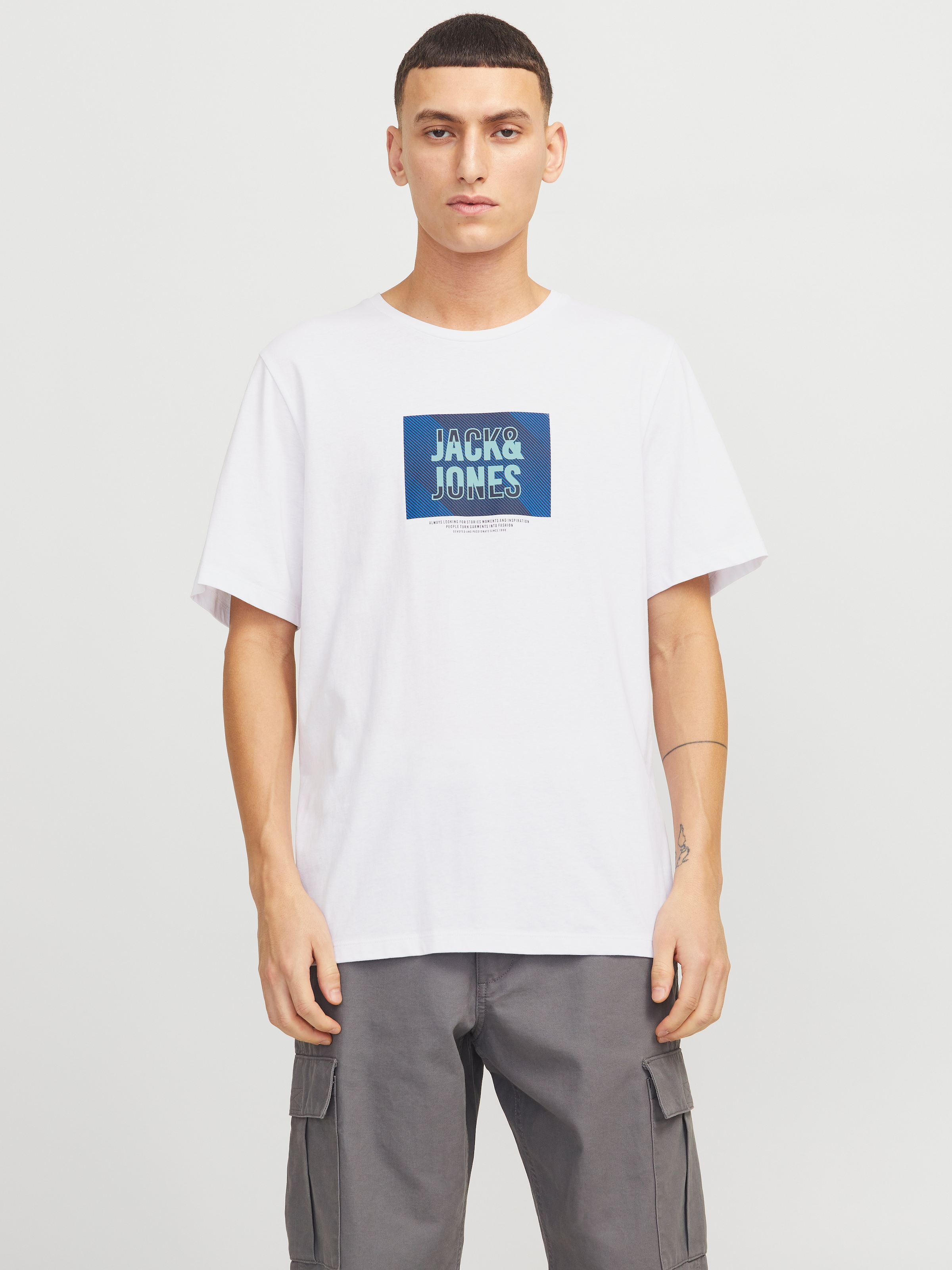 Jack & Jones Print-Shirt "JJHUDSON TEE SS CREW NECK" günstig online kaufen