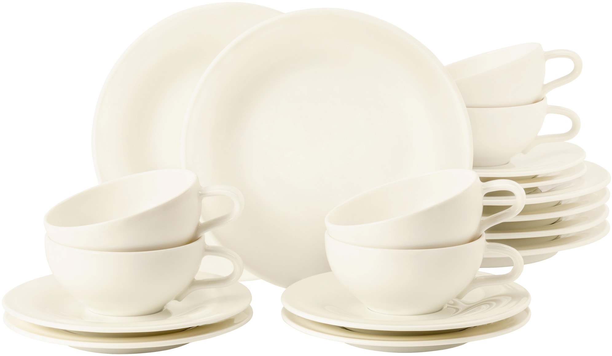 Seltmann Weiden Teeservice »Geschirr-Set Medina«, (Set, 18 tlg.),  cremefarbene Optik, Made in Germany, 18 Teile, für 6 Personen | BAUR