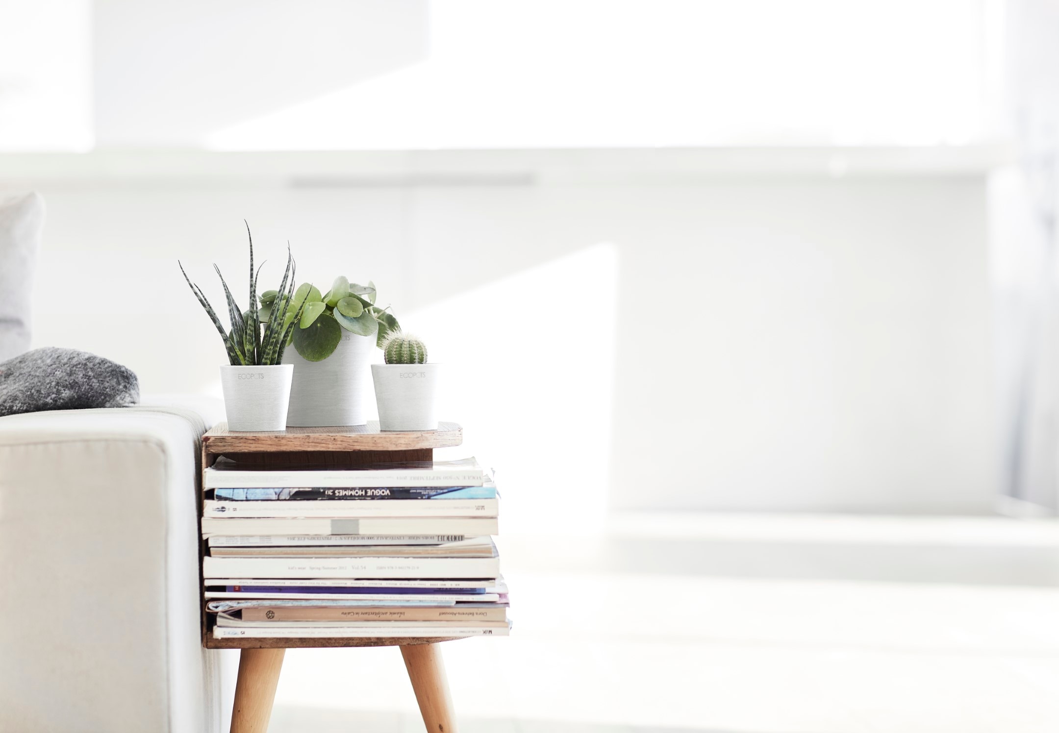 ECOPOTS Blumentopf »Amsterdam Mini 8 Weiß« für den Innenbereich