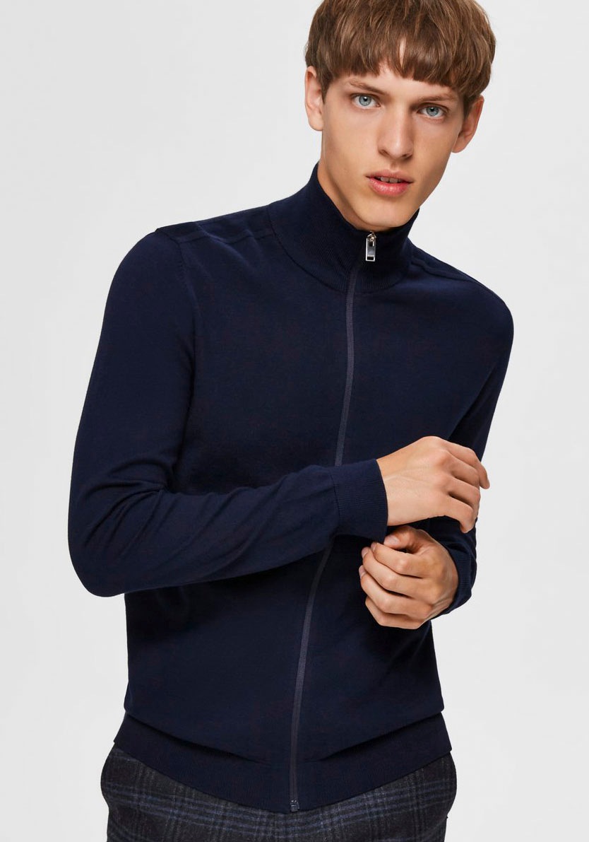 SELECTED Strickjacke "SLHBERG FULL ZIP CARDIGAN NOOS" günstig online kaufen
