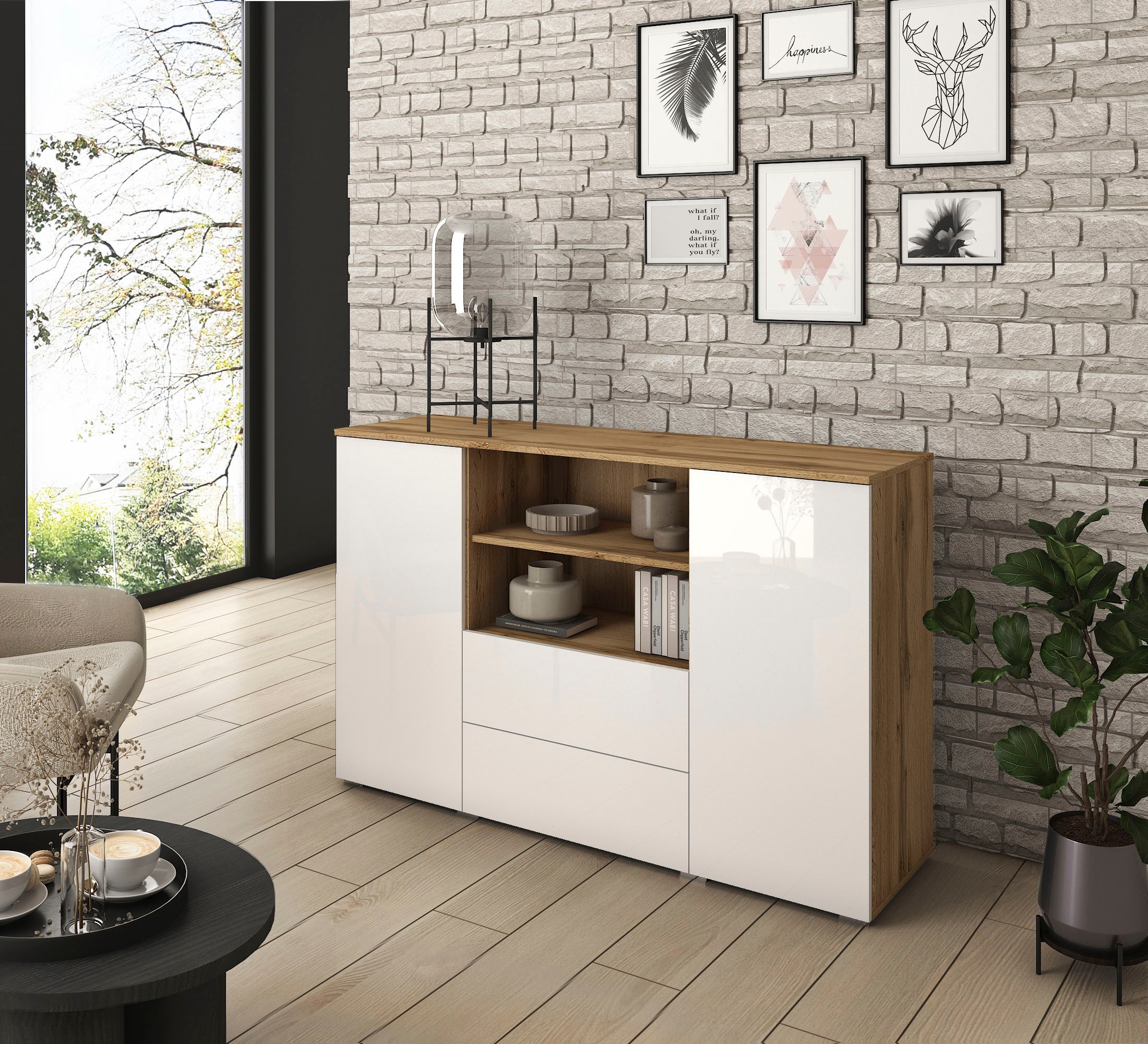 OTTO home Sideboard "PARIS" 1 Stk. tlg. Moderne 140cm breite grifflose Komm günstig online kaufen
