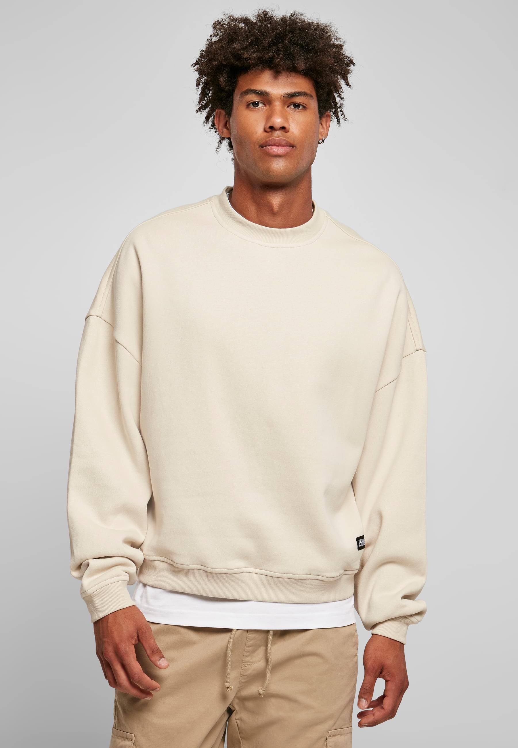 URBAN CLASSICS Rundhalspullover »Urban Classics Herren 80's Crewneck«, (1 tlg.)