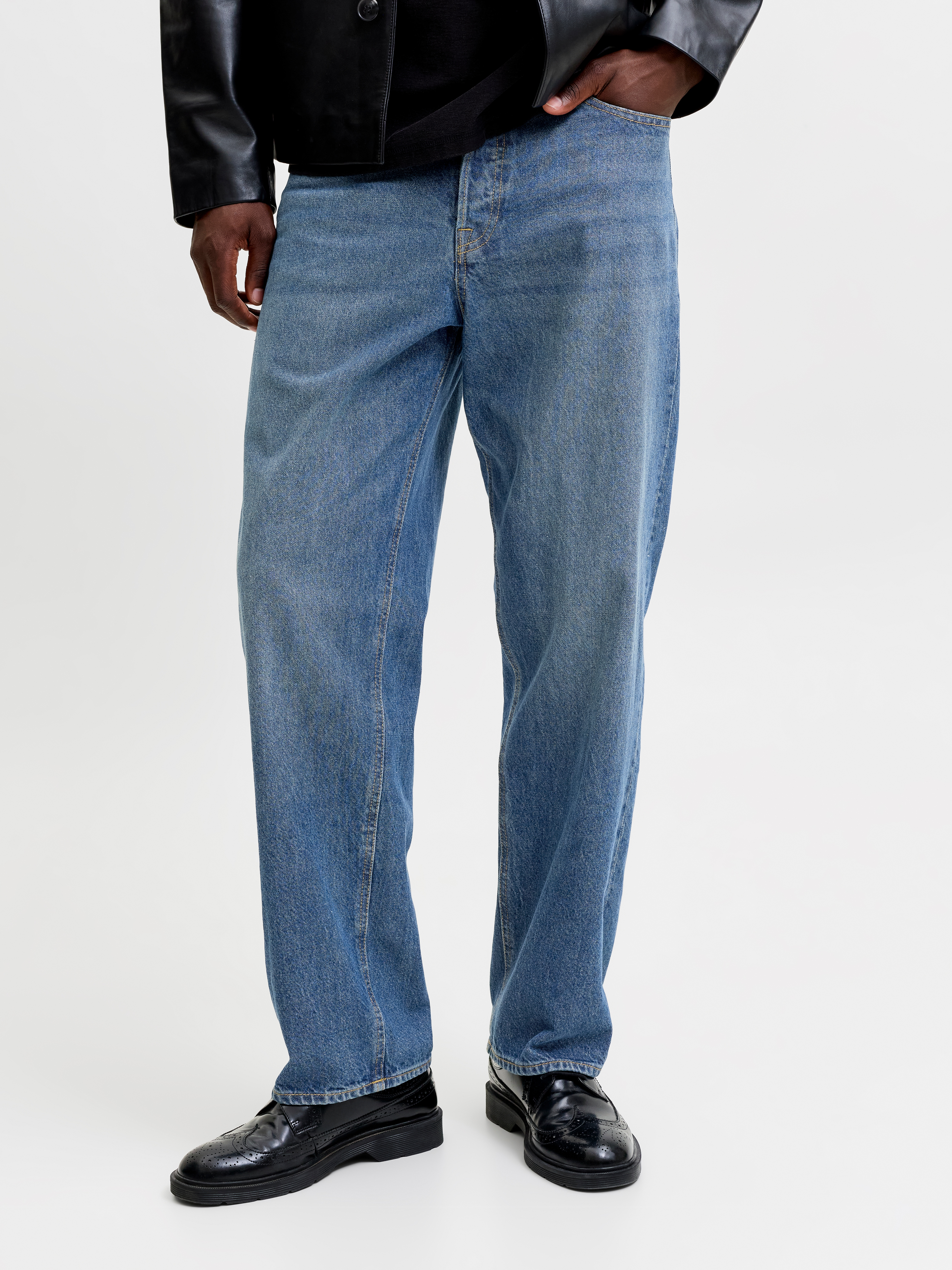 Jack & Jones Relax-fit-Jeans "JJIALEX JJCREW SQ 063" Baumwolle, relaxed fit