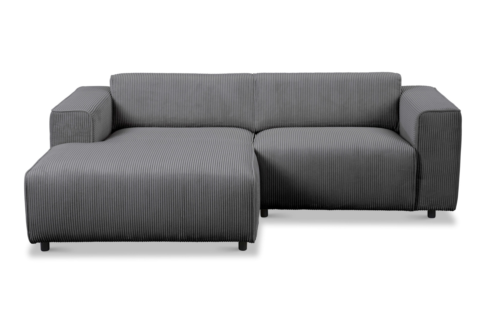 andas Ecksofa »Noord mit Kedernaht, Breite 234 cm, L-Form«, Cord, Struktur, Webstoff, mit Wellenunterfederung, Massivholzrahmen