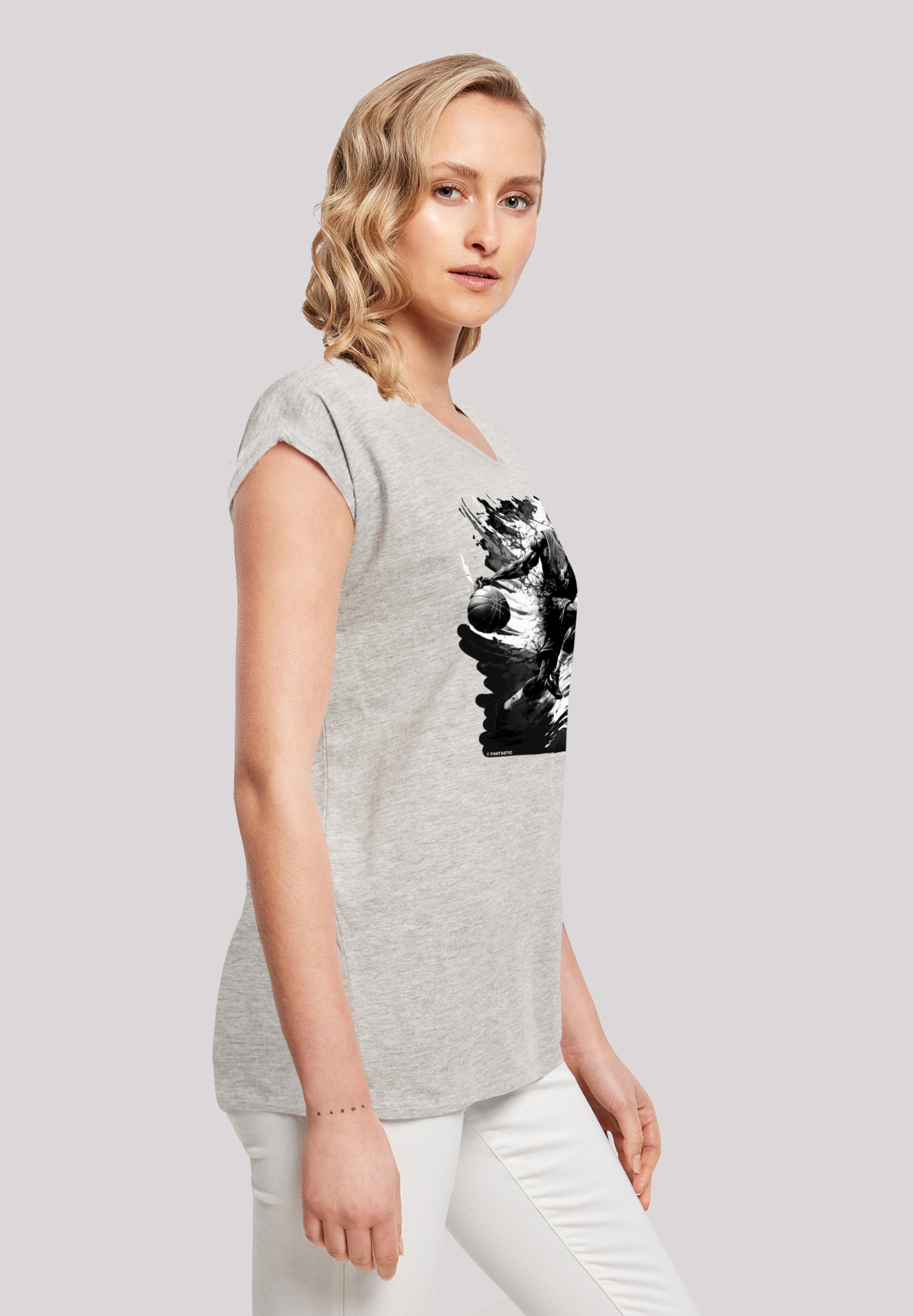 F4NT4STIC T-Shirt »Basketball Splash Sport SHORT SLEEVE«, Print