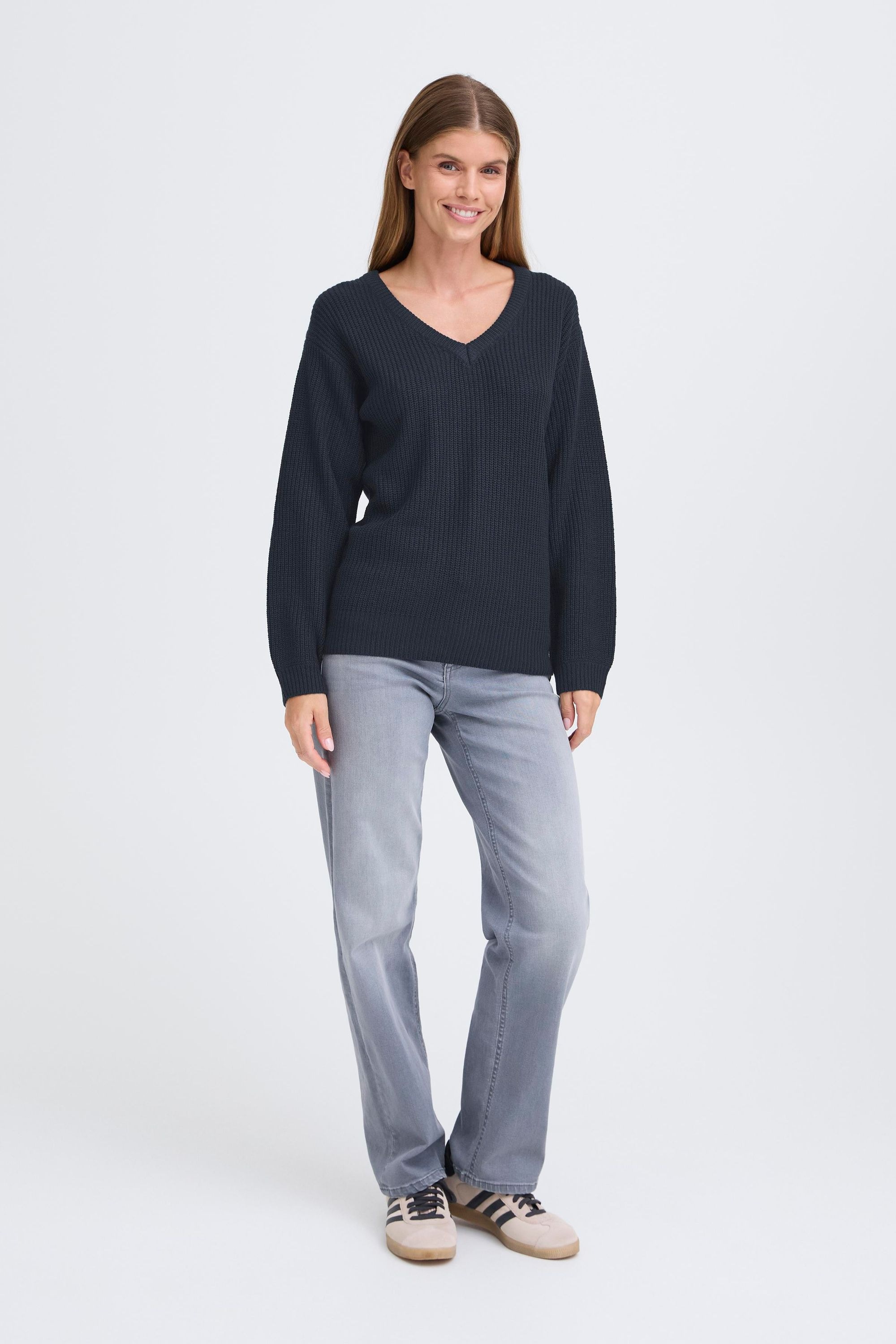 OXMO Strickfleece-Pullover »Strickpullover OXISANDIE LS«