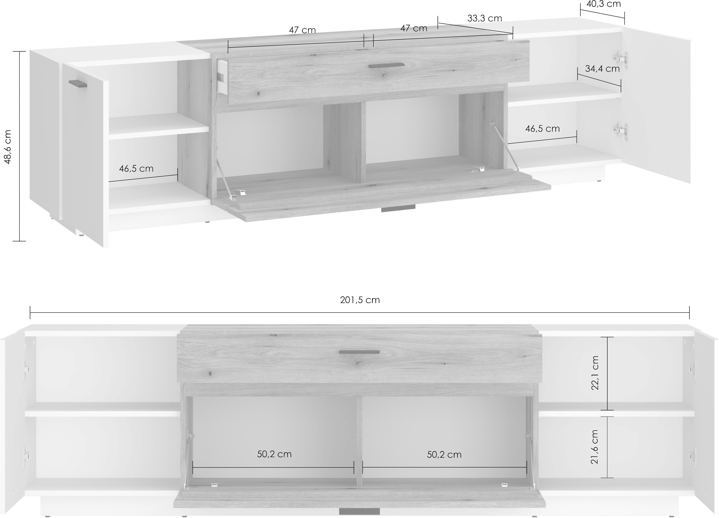 Home affaire Wohnwand »Dalano« 4 Stk. tlg.