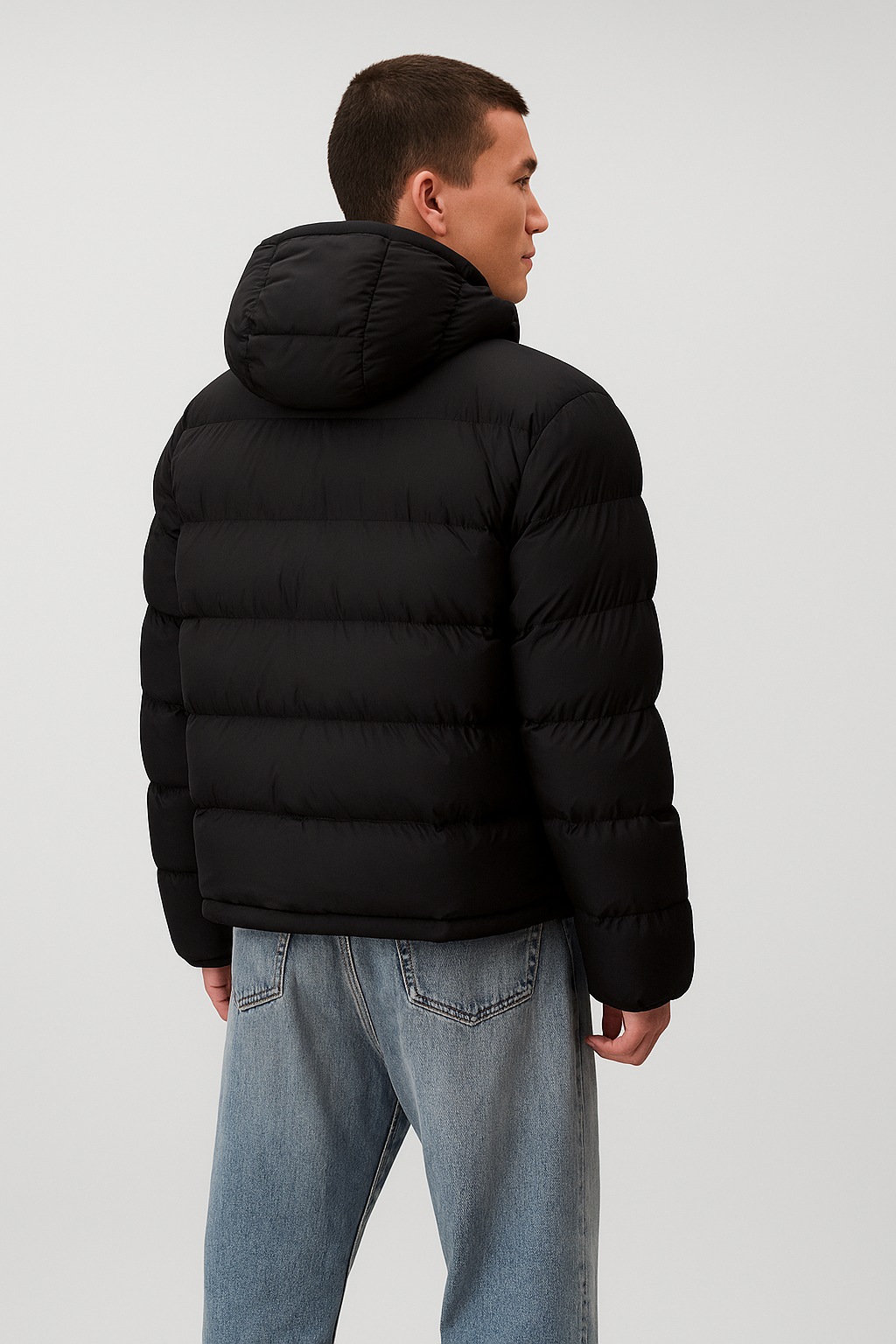 Calvin Klein Jeans Steppjacke "LS NYLON MONOGRAM PUFFER JKT" ohne Kapuze Mi günstig online kaufen