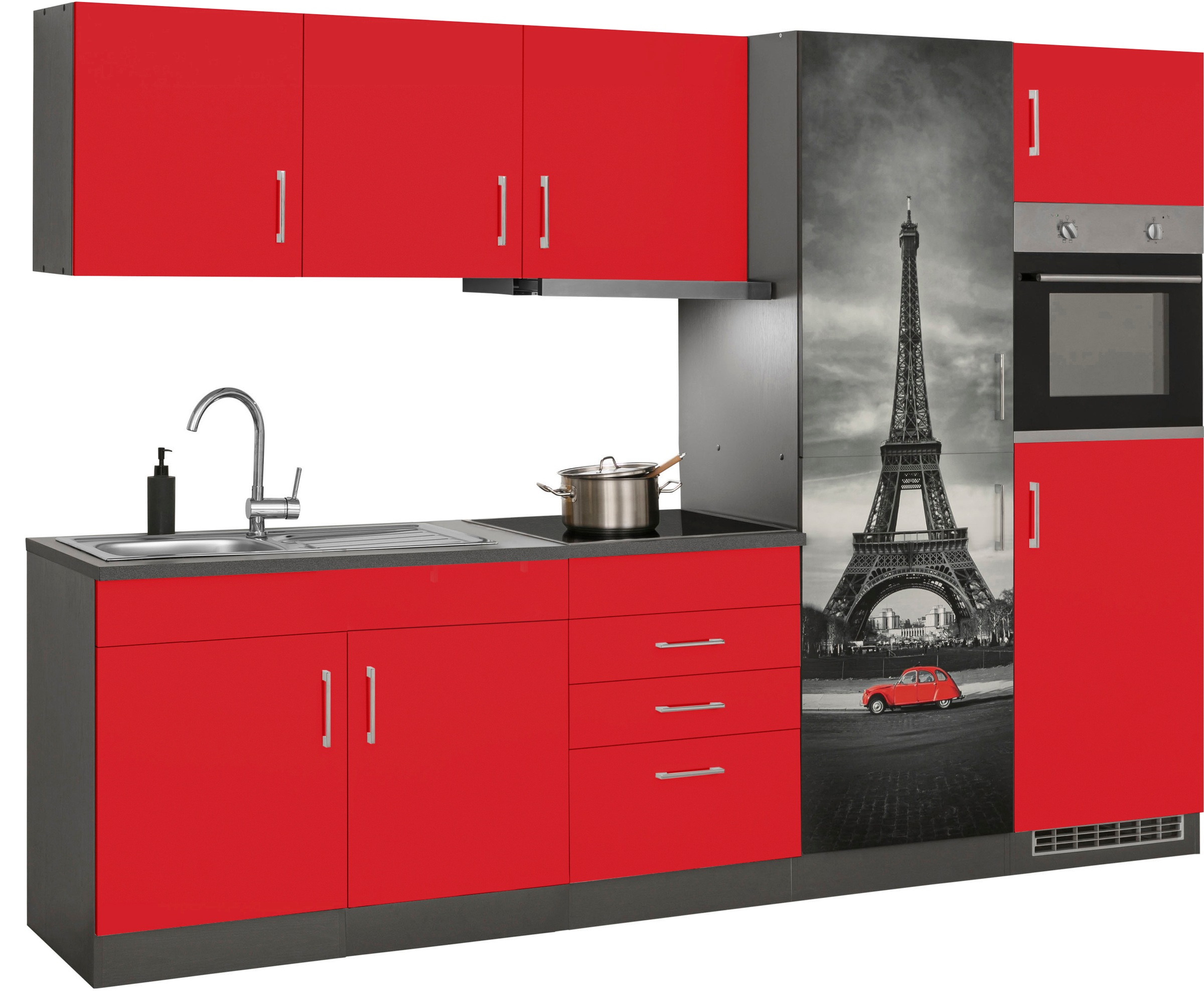 HELD MÖBEL Küchenzeile "Paris", mit E-Geräten, Breite 280 cm, wahlweise mit günstig online kaufen