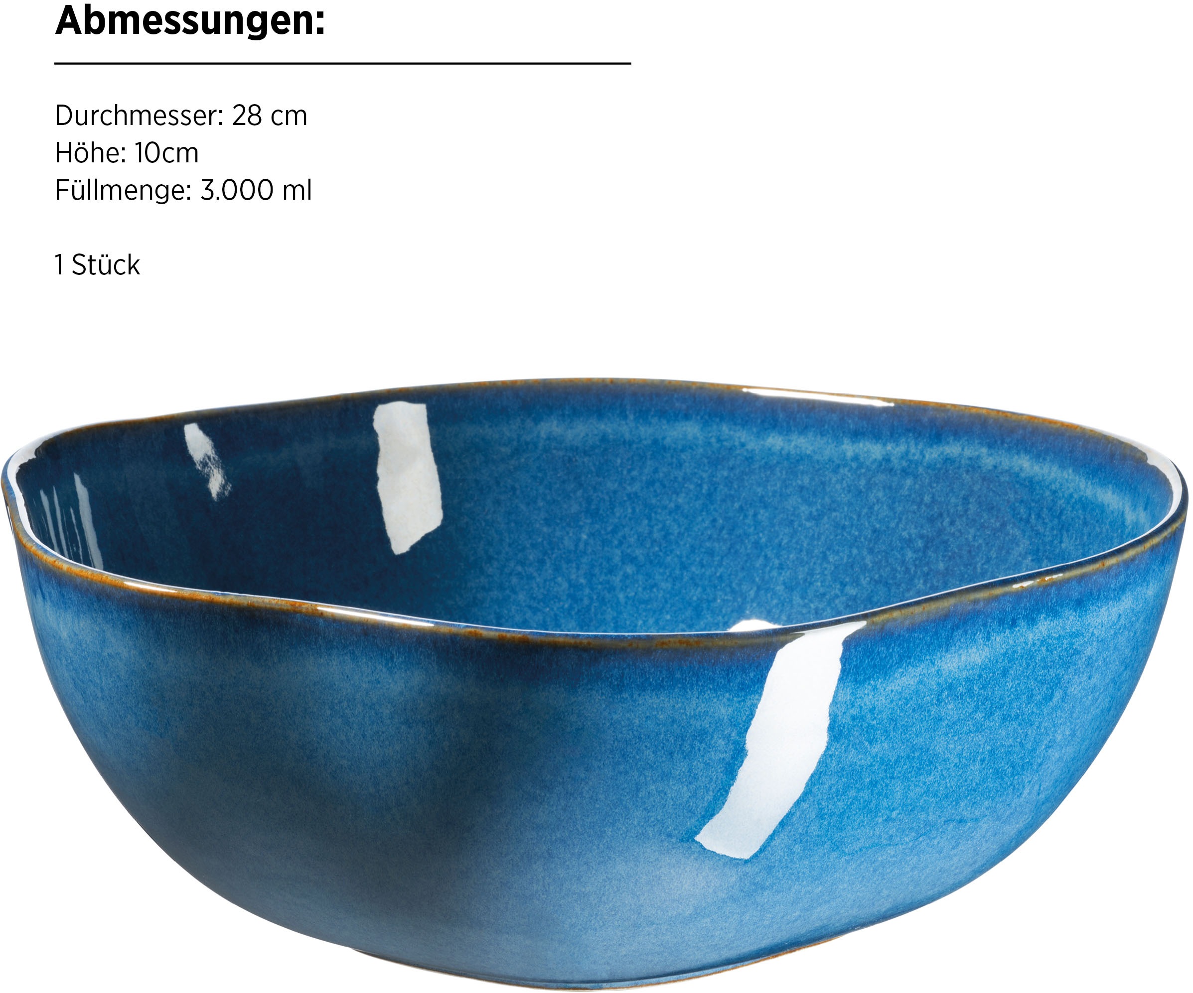MÄSER Schüssel »Cordelia, Schüssel Set, aus Steinzeug, Ø 28 cm«, 6 tlg., aus Steinzeug