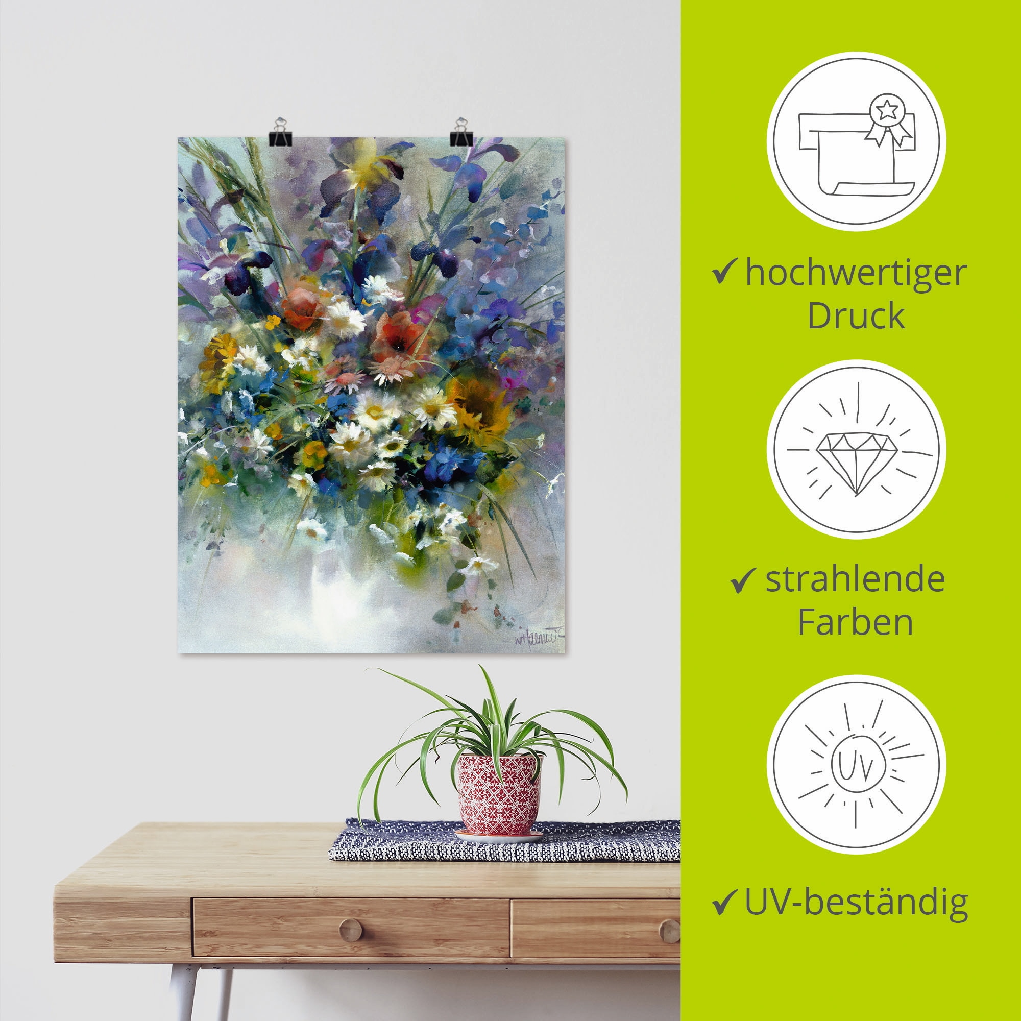 Artland Wandbild »Blumen Impression« Blumen 1 Stk. tlg. als Leinwandbild, Poster in verschied. Größen