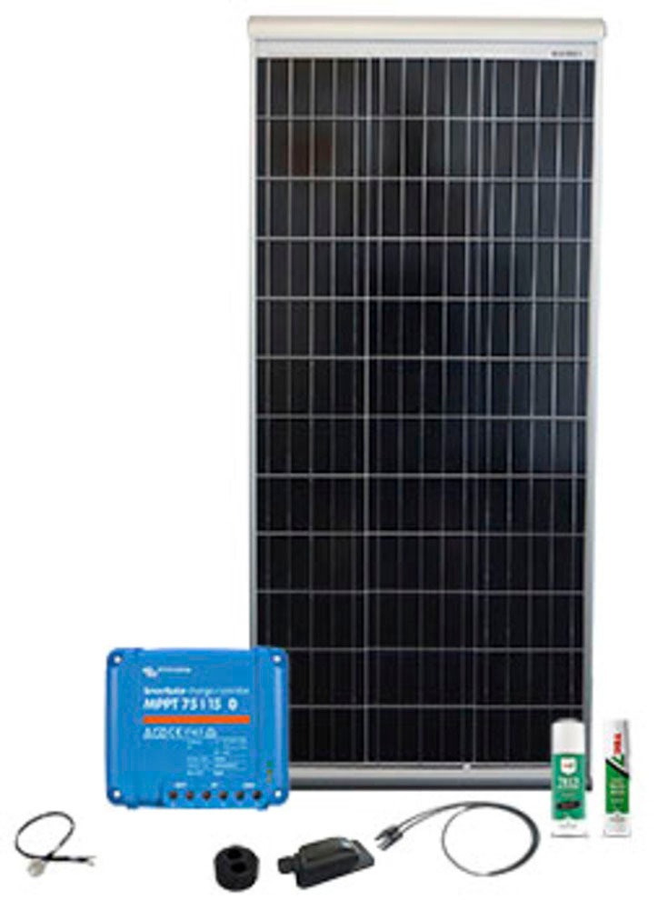 PHAESUN Solaranlage "Caravan Kit, Base Camp Aero MPPT SMS15 120 W", silber, Solarmodule