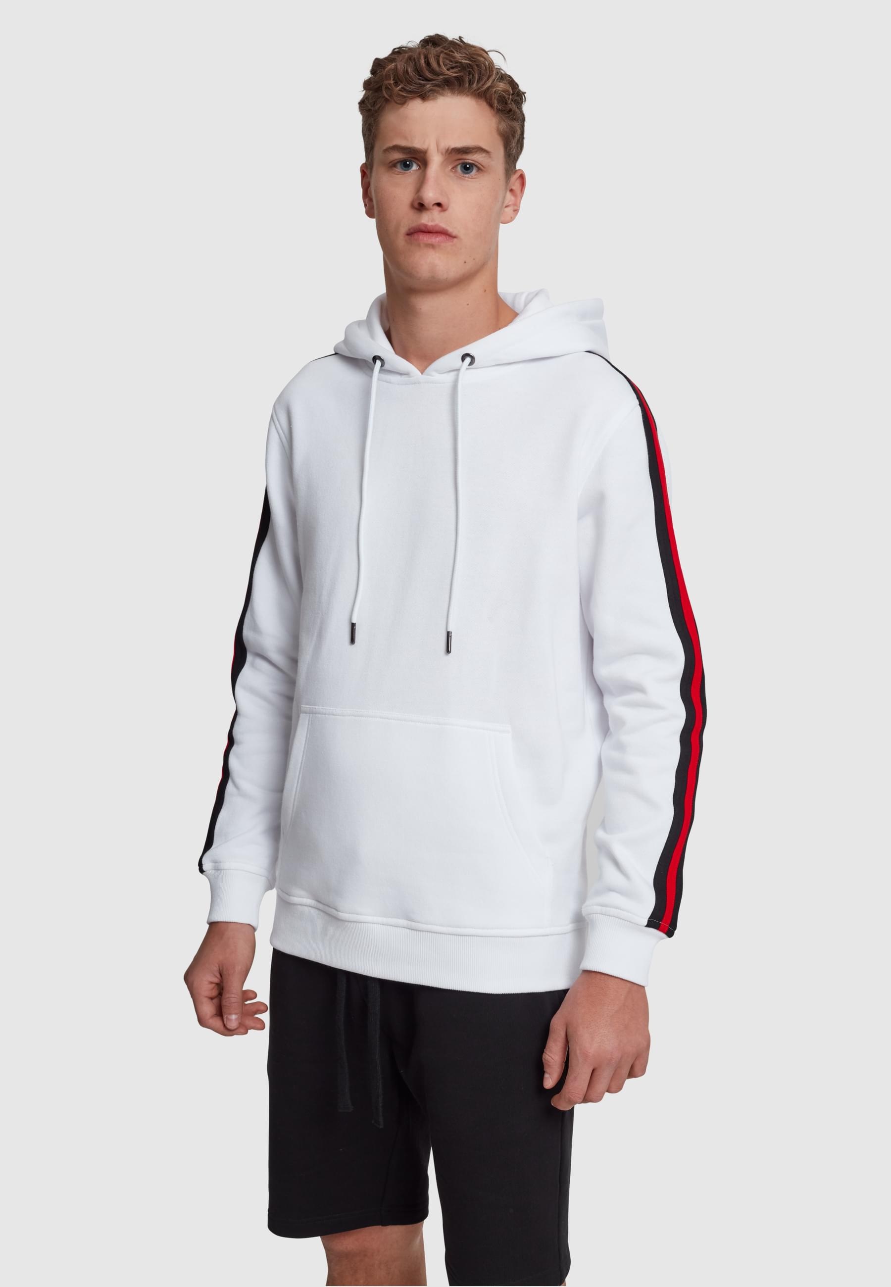 URBAN CLASSICS Kapuzensweatshirt »Urban Classics Herren Stripe Shoulder Hoody«, (1 tlg.)