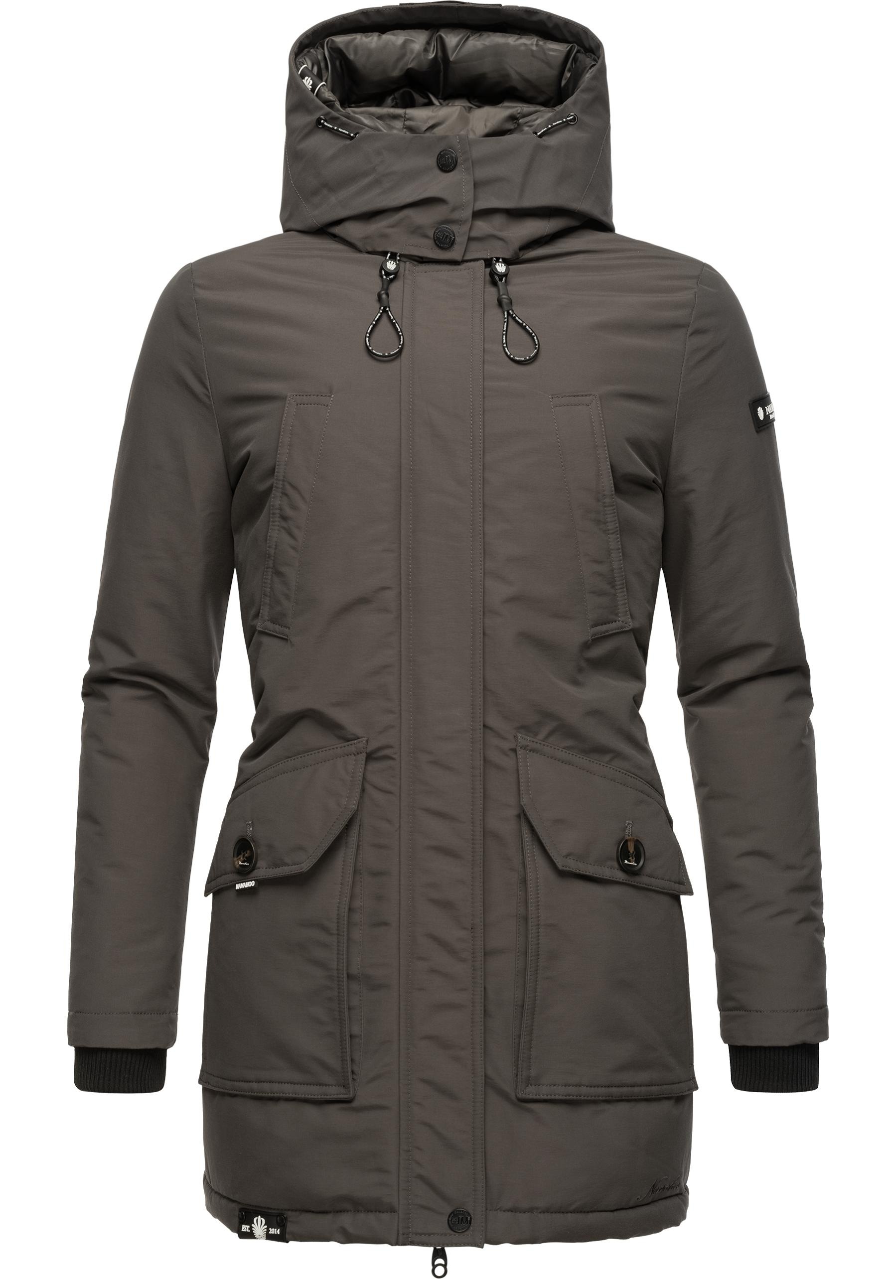 Navahoo Winterjacke "Blizzardstorm" mitKapuze Warm gefütterter Wintermantel günstig online kaufen