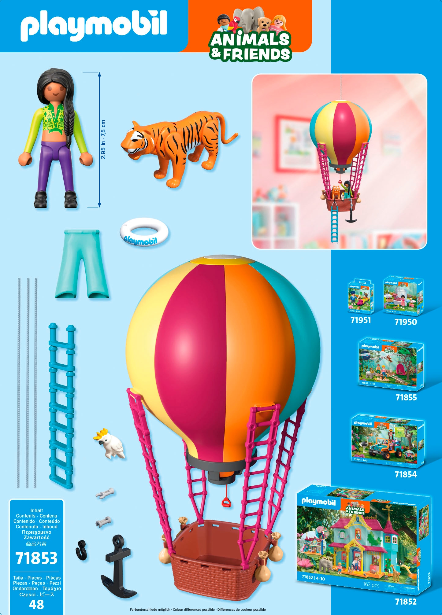 Playmobil® Konstruktions-Spielset »Ballonreise (71853), Animals & Friends« Made in Europe