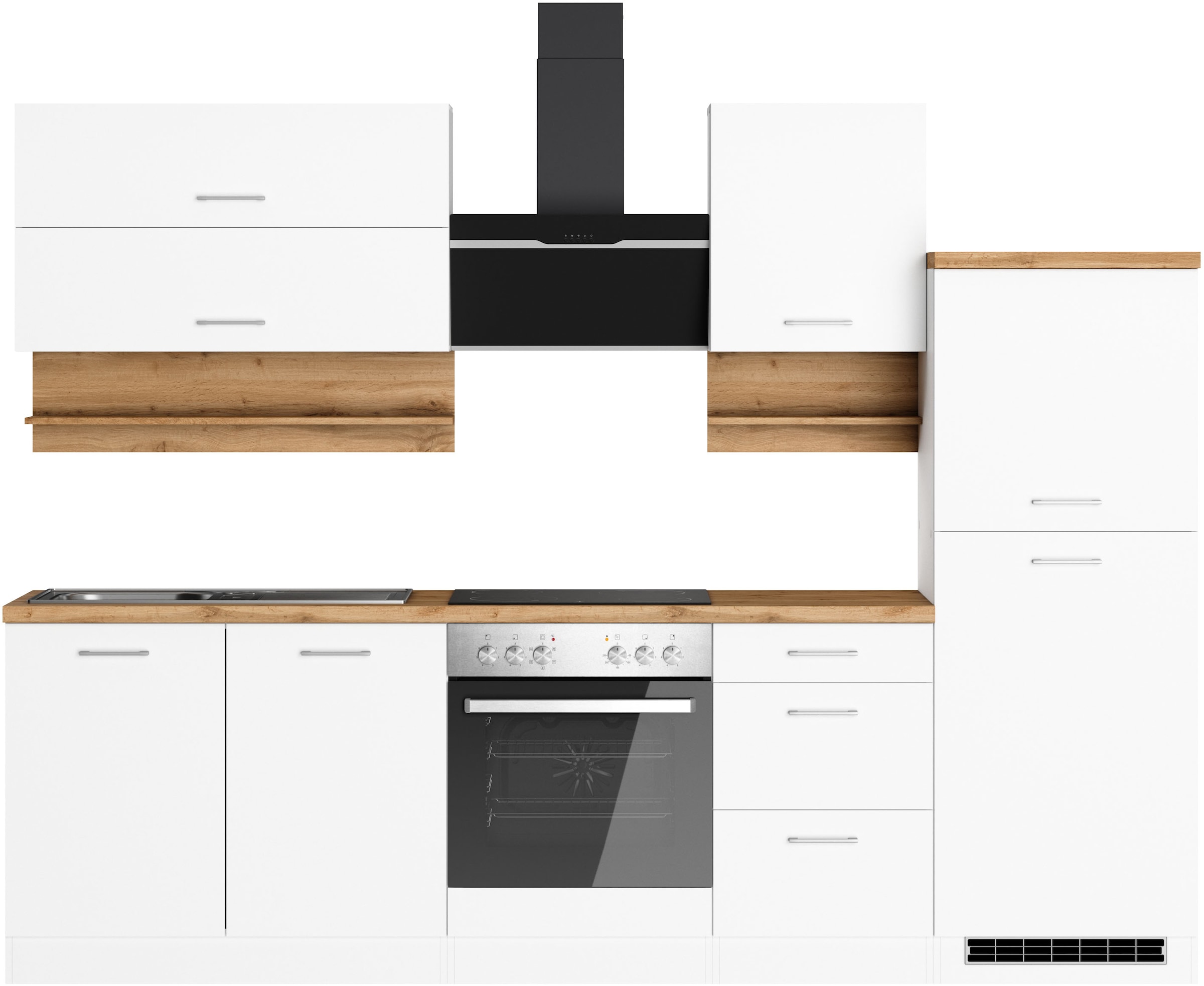 KOCHSTATION Küchenzeile »KS-Milan« 270 cm breit, robuste Metallauszüge, viel Stauraum