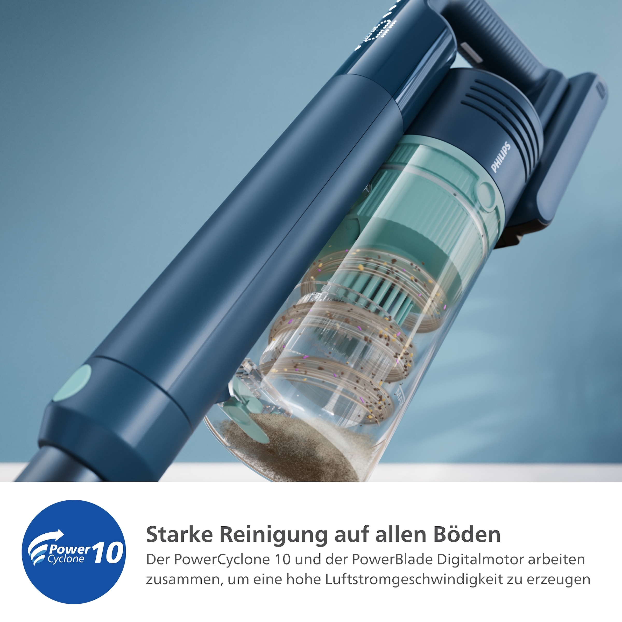 Philips Akku-Hand-und Stielstaubsauger »XC5242/10 5000 Series „Teppichwunder“ mit Flexrohr«, mit bis zu 60 Minuten Laufzeit und TriActive Multi-LED-Düse