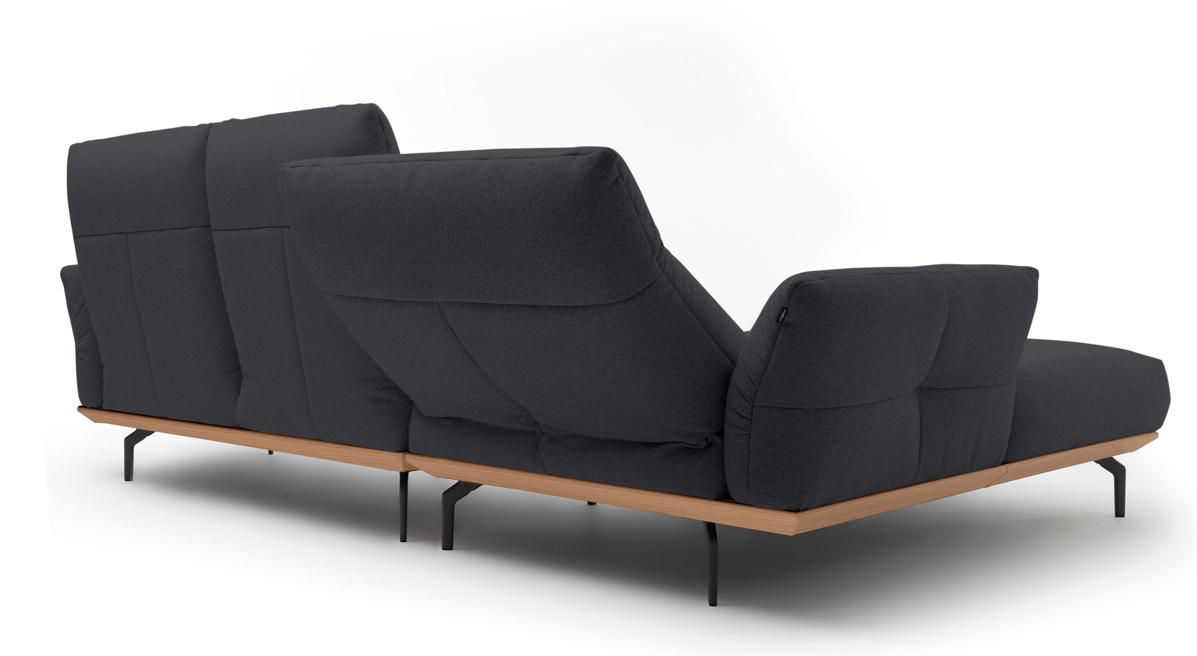 Creation BY ROLF BENZ Ecksofa »CR.460«, Sockel in Eiche, Alugussfüße in umbragrau, Breite 298 cm