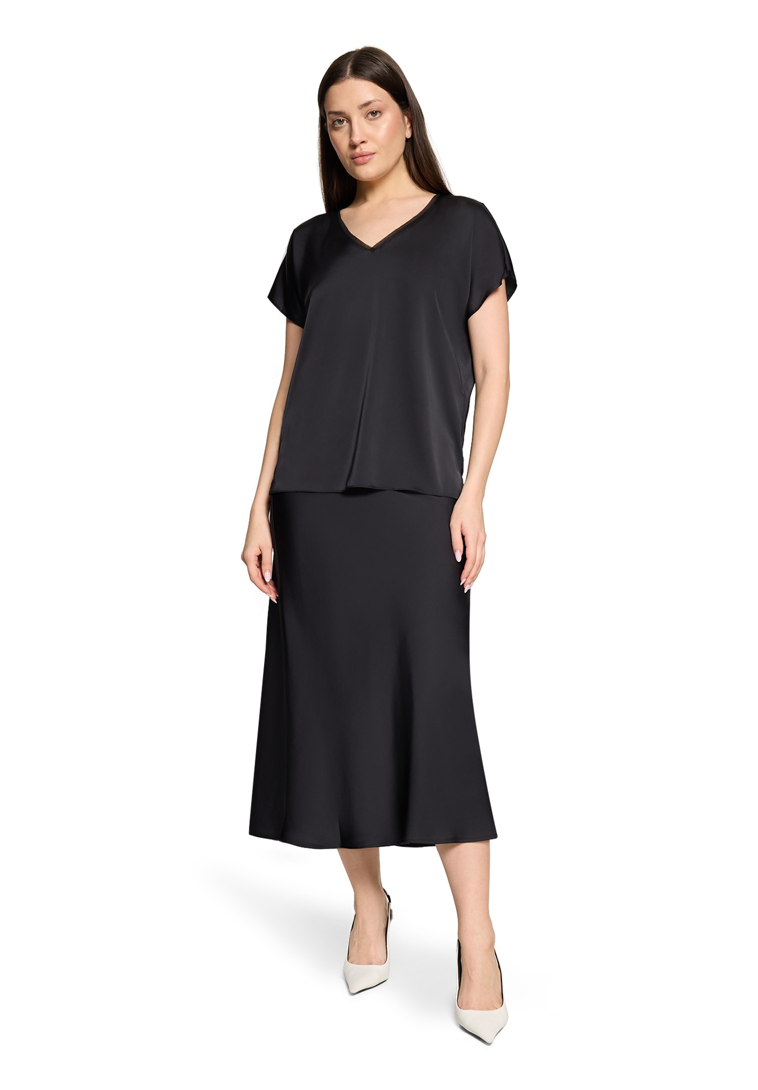 Vera Mont Maxirock »Damen wadenlang« Material