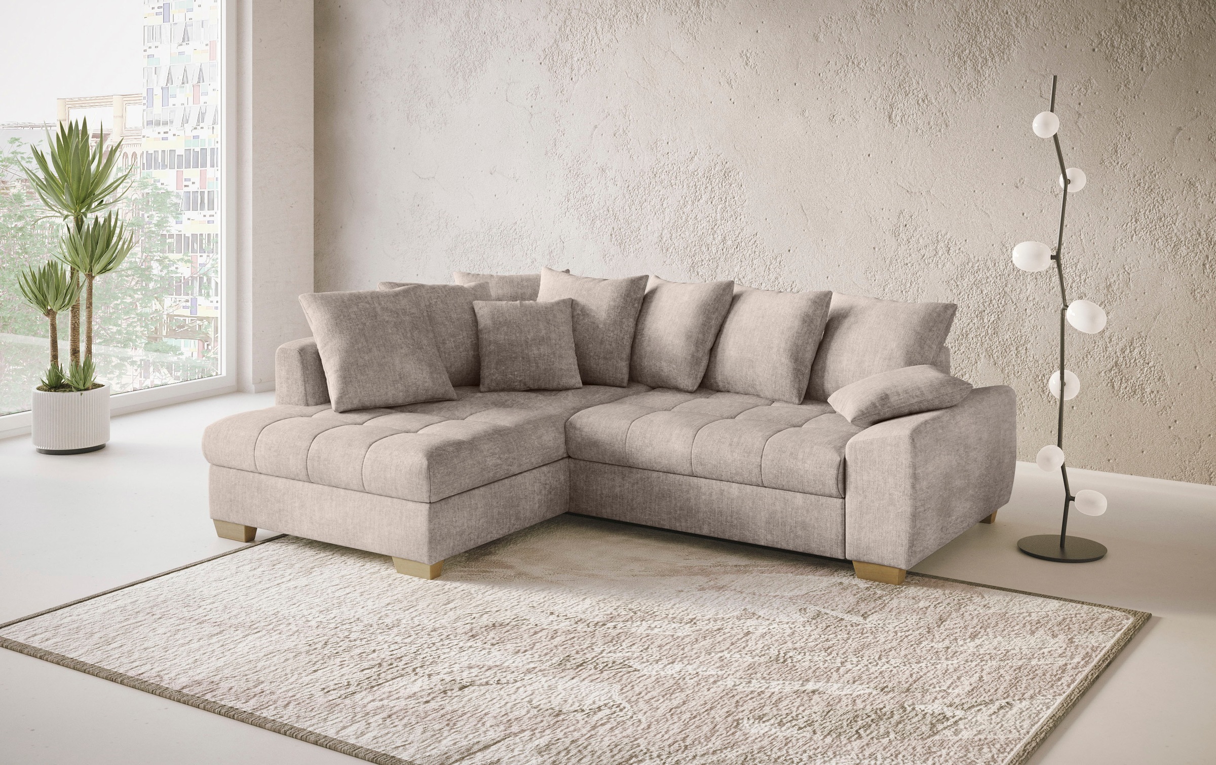 Mr. Couch Ecksofa "Nikita II, L-Form", Wahlweise mit Bettfunktion, Bettkast günstig online kaufen