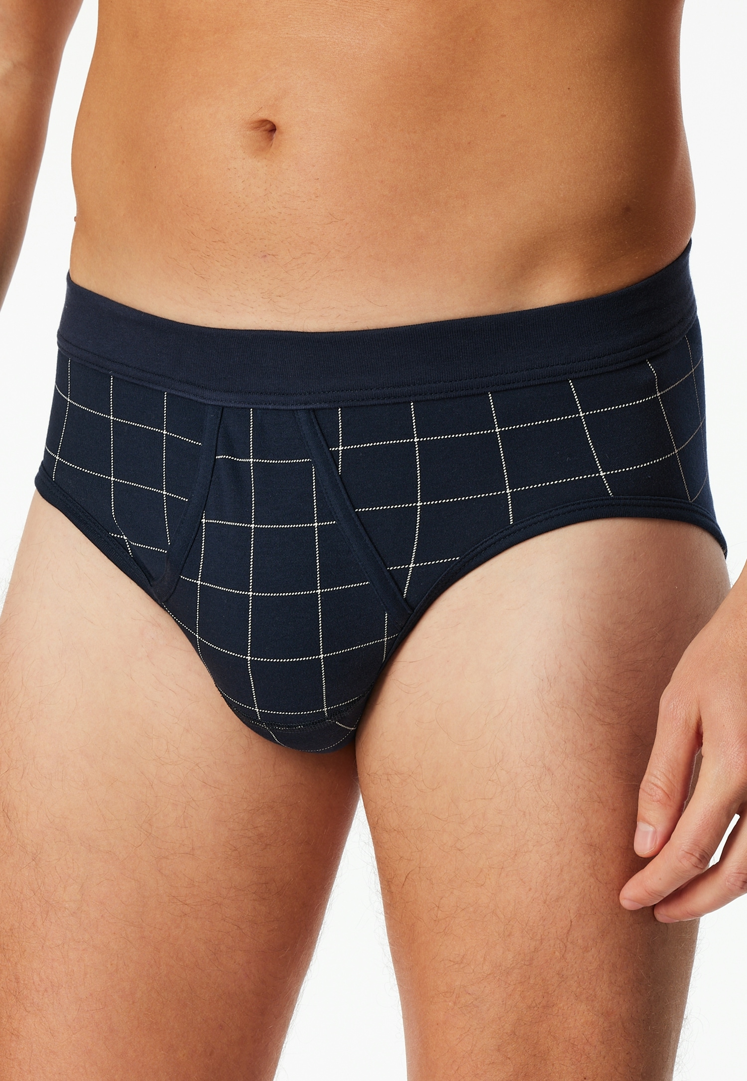 Schiesser Slip "Fine Interlock" mit Eingriff, kariert günstig online kaufen