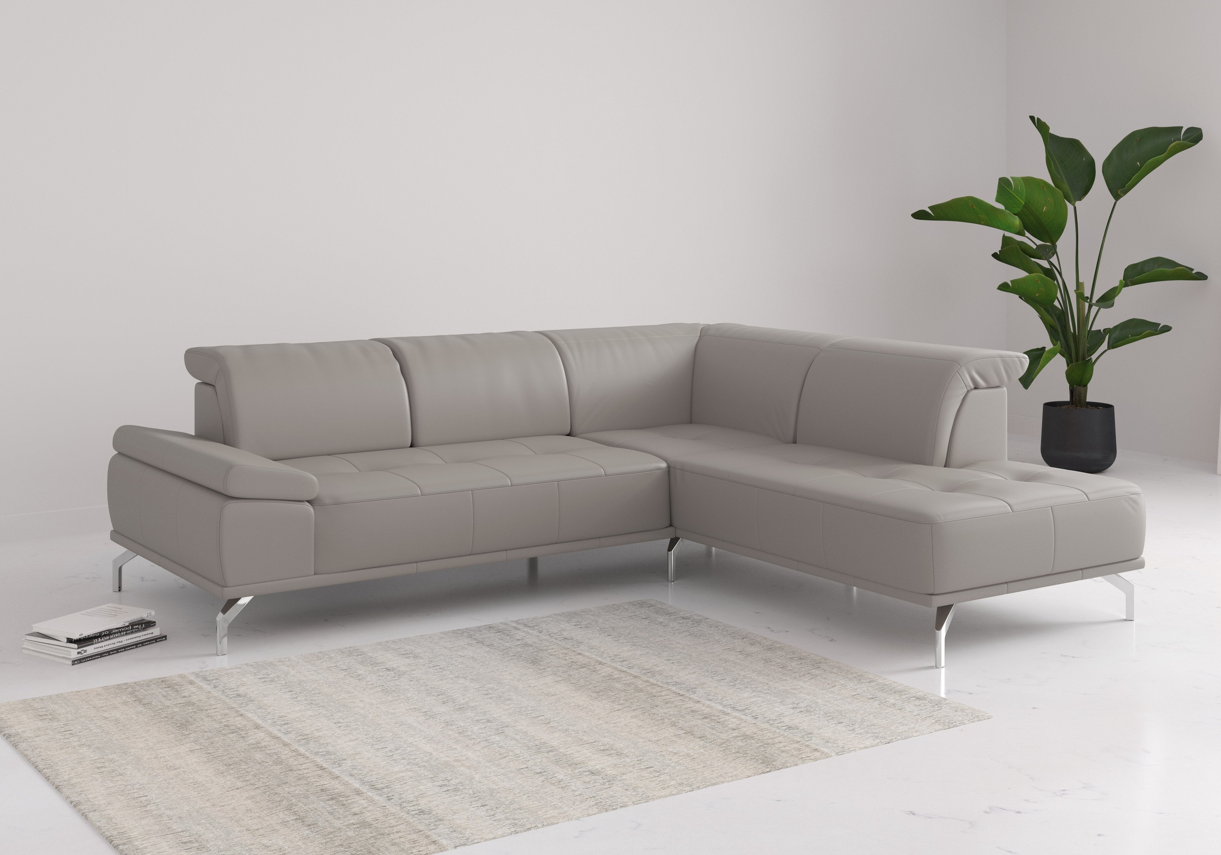 OTTO home Ecksofa "Caluna" Inkl.Sitztiefenverstellung, wahlweise mit Kopf- und Armteilverstellung