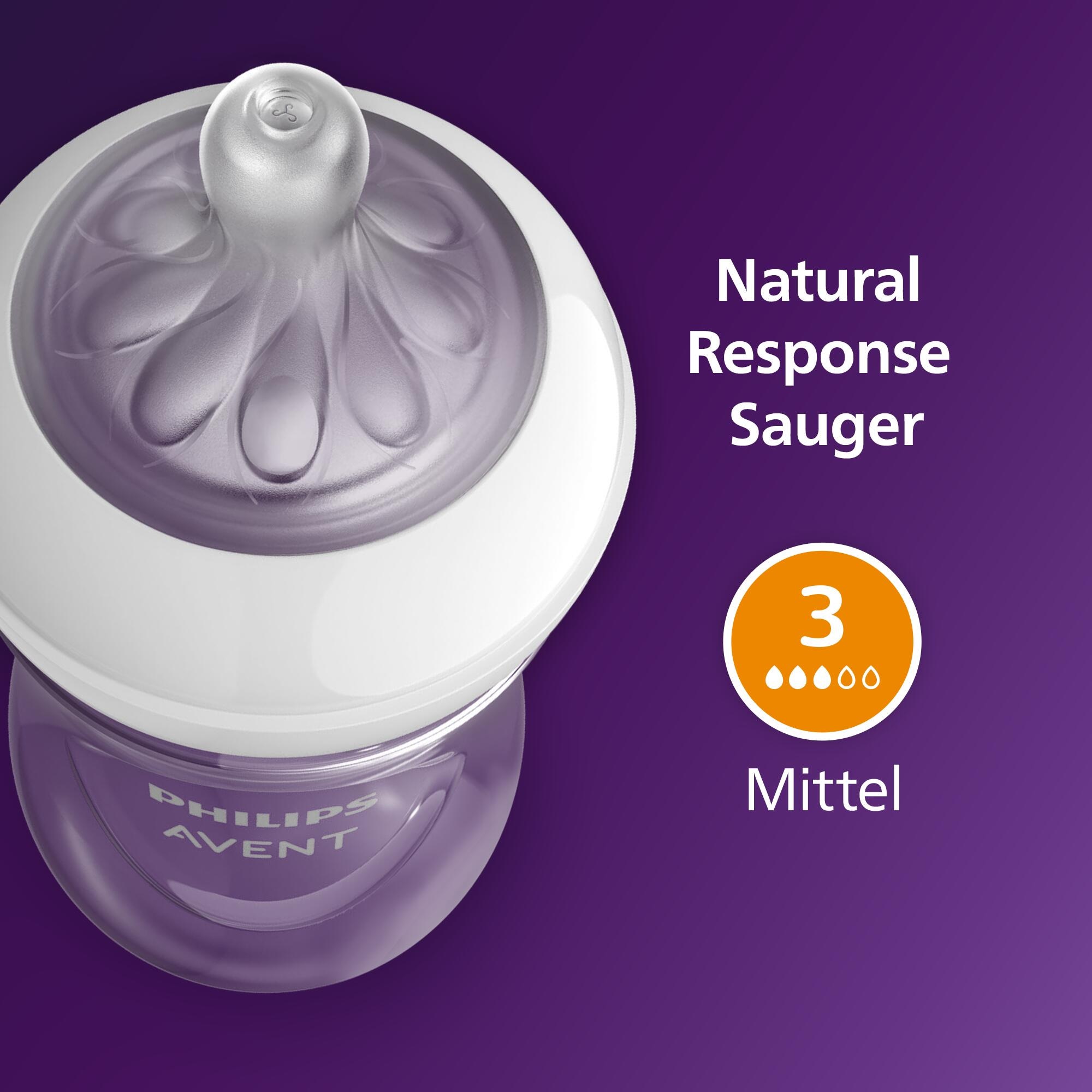 Philips AVENT Babyflasche »Natural Response Babyflasche« mit dem AirFree Ventil, 260ml, ab dem 1. Monat