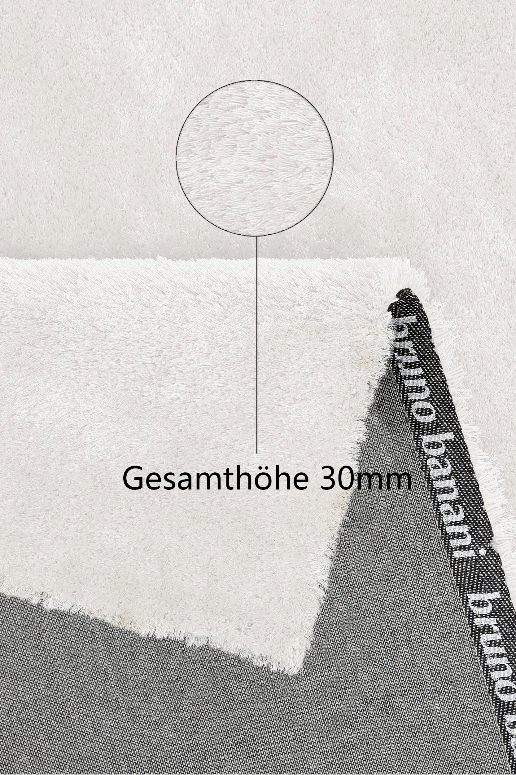Bruno Banani Teppich »Dana Teppich, besonders weich und kuschelig, Kundenliebling«, rechteckig, 30 mm Höhe, uni, Mikrofaser Teppiche, Wohnzimmer, Schlafzimmer, Esszimmer
