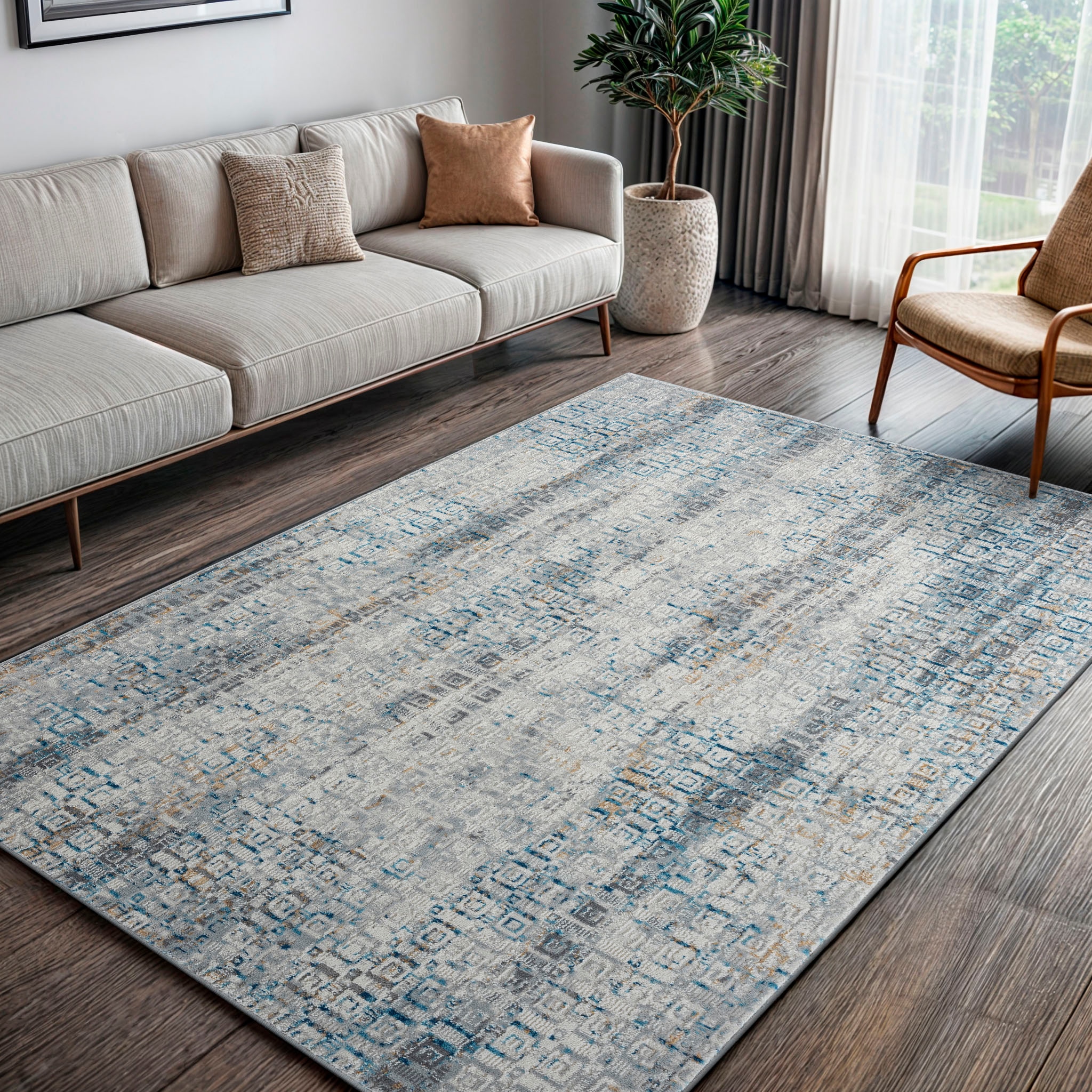 OTTO home Teppich "Jaxyn" rechteckig 8 mm Höhe Kurzflor, modernes Design, p günstig online kaufen