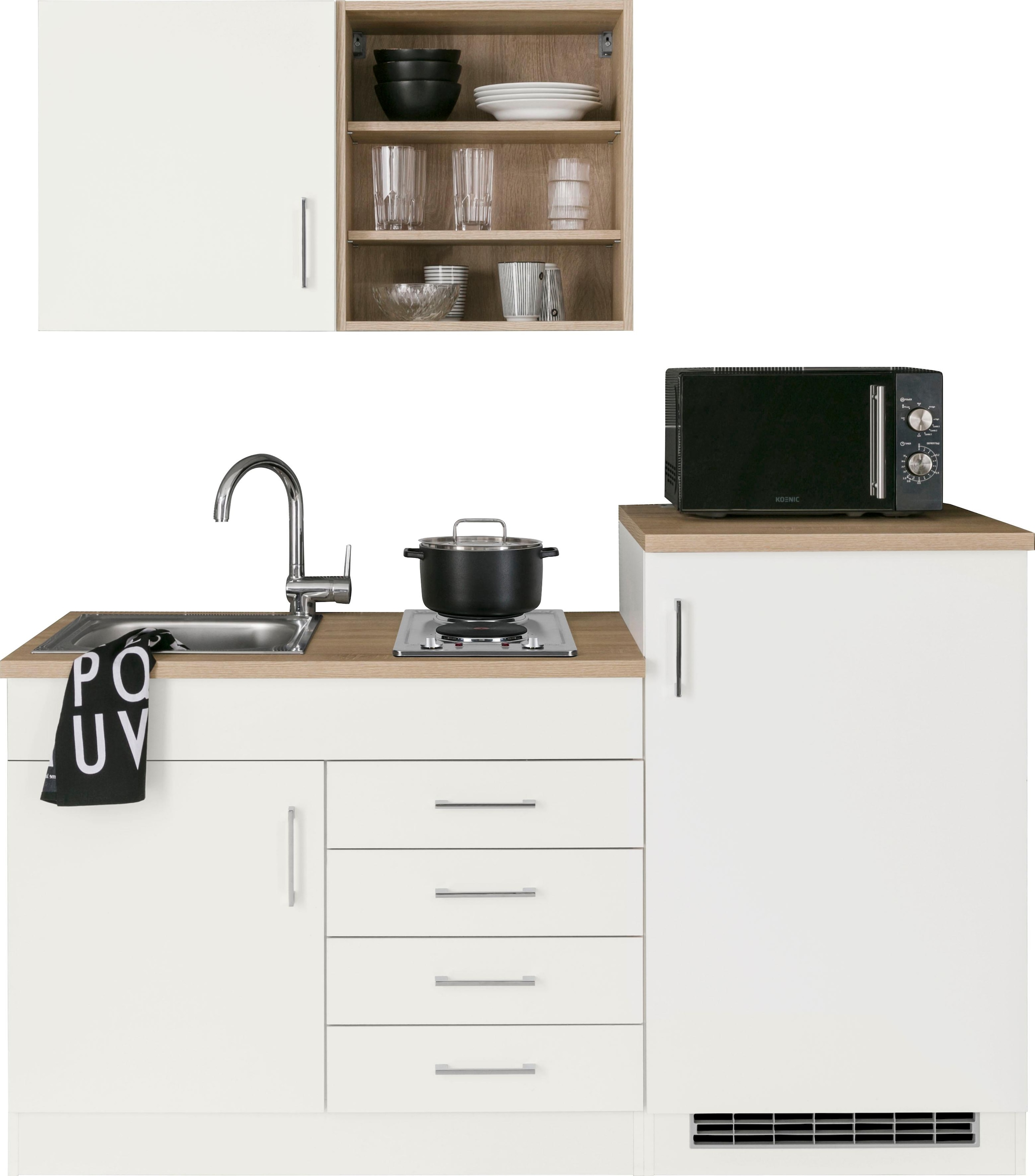 HELD MÖBEL Pantryküche "Mali", Breite 160 cm, mit E-Geräten günstig online kaufen