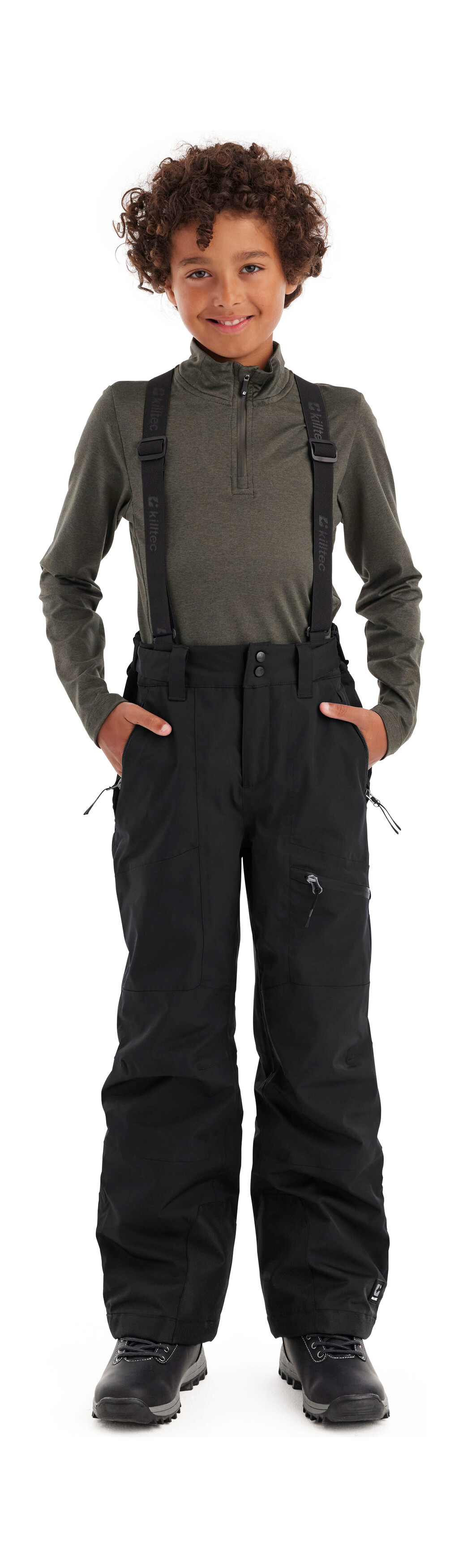 Killtec Skihose "Boys Skihose 242" Wasserdichte Skihose mit abnehmbarem Latz und verstellbarem Bund
