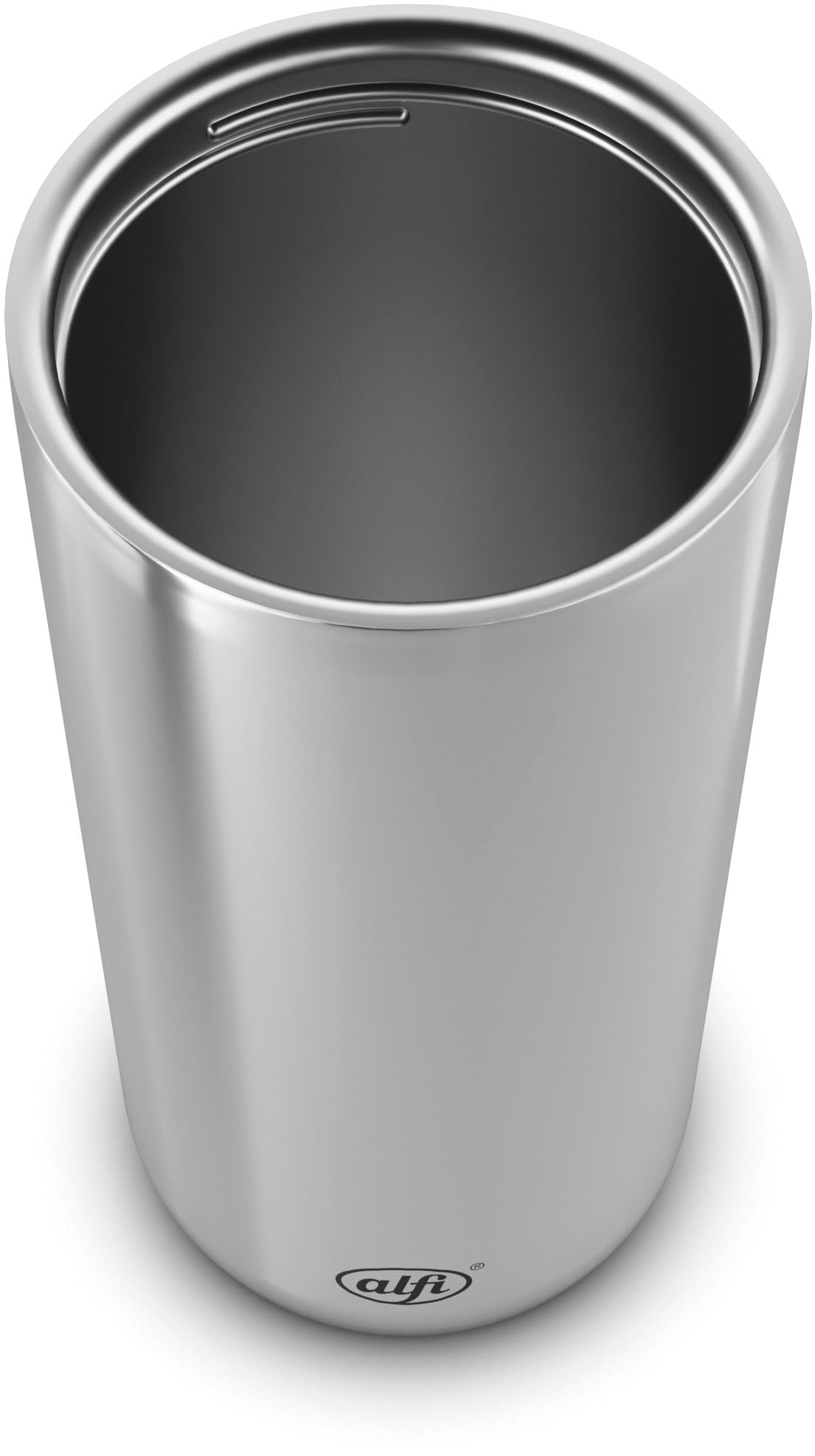 Alfi Thermobecher »ISO COFFEE MUG PRO, absolut dicht, spülmaschinenfest«, (1 tlg.), 0,38l, 6h heiß & 12h kalt, mit Druckknopf & Teebeutel-Aufhänger
