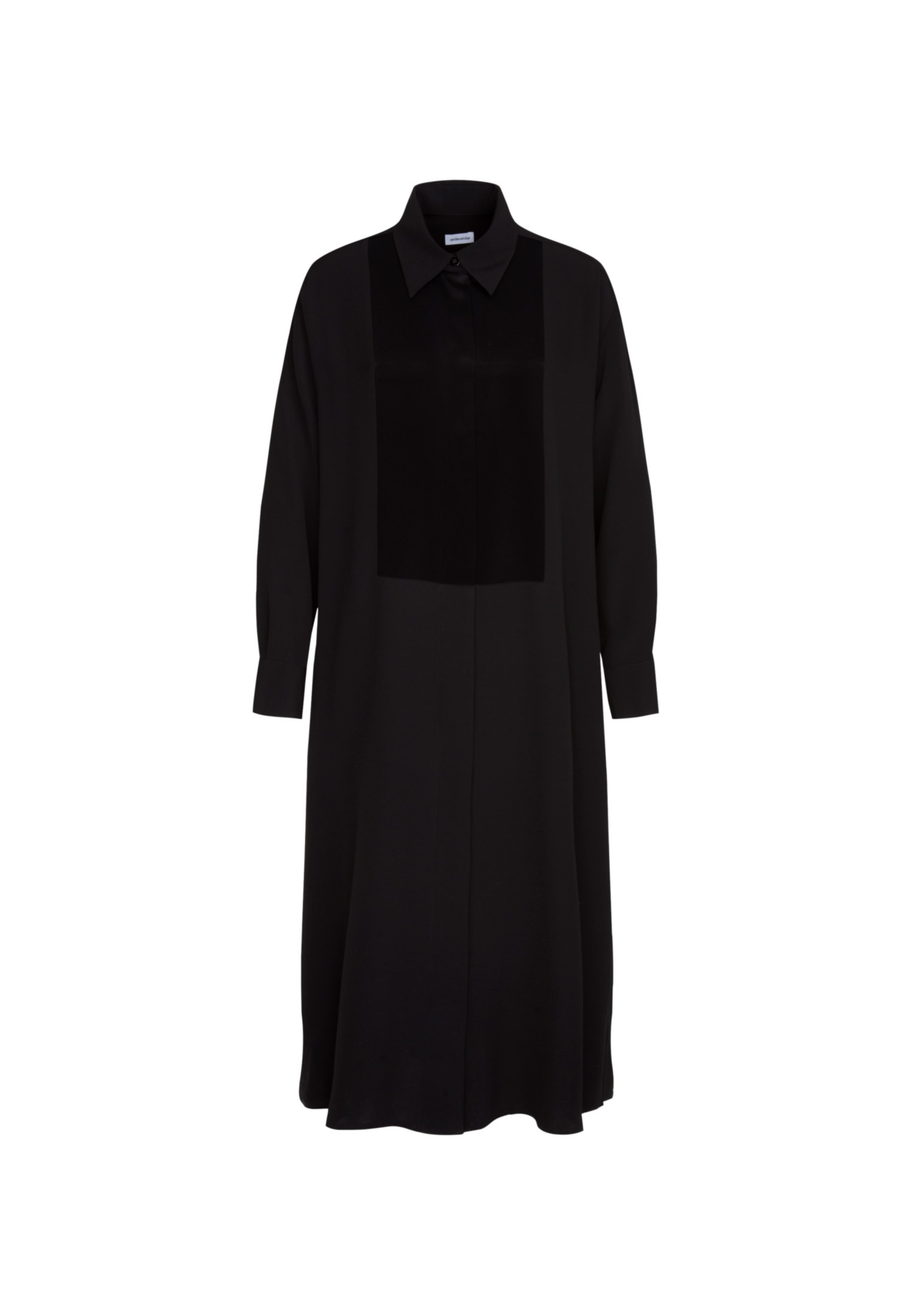 seidensticker Sommerkleid »Schwarze Rose«, Langarm Kragen Uni