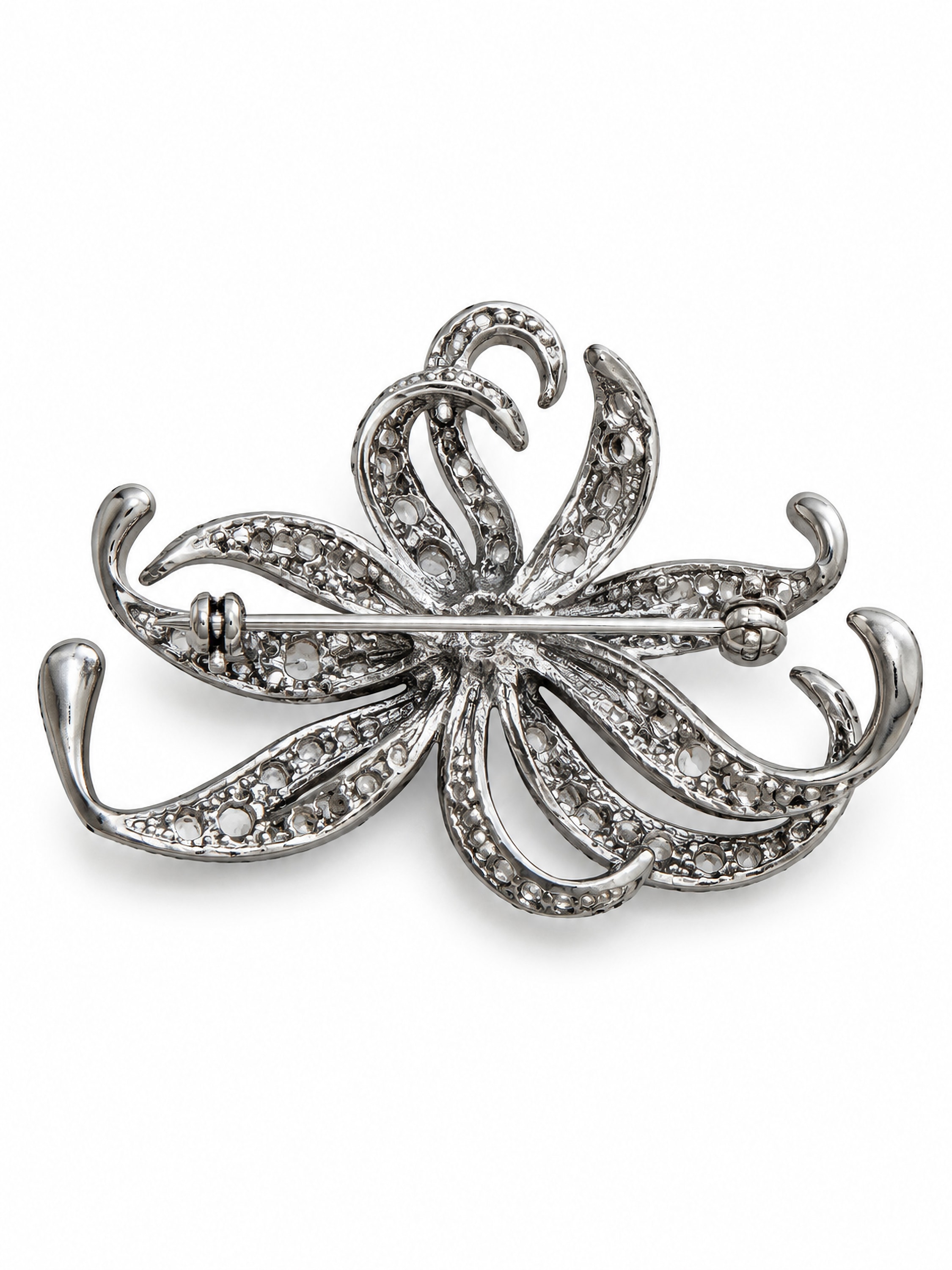 COLLEZIONE ALESSANDRO Brosche »Lilia« ()  stilisierte Lilienblüte in Altgold mit funkelnden Glassteinen