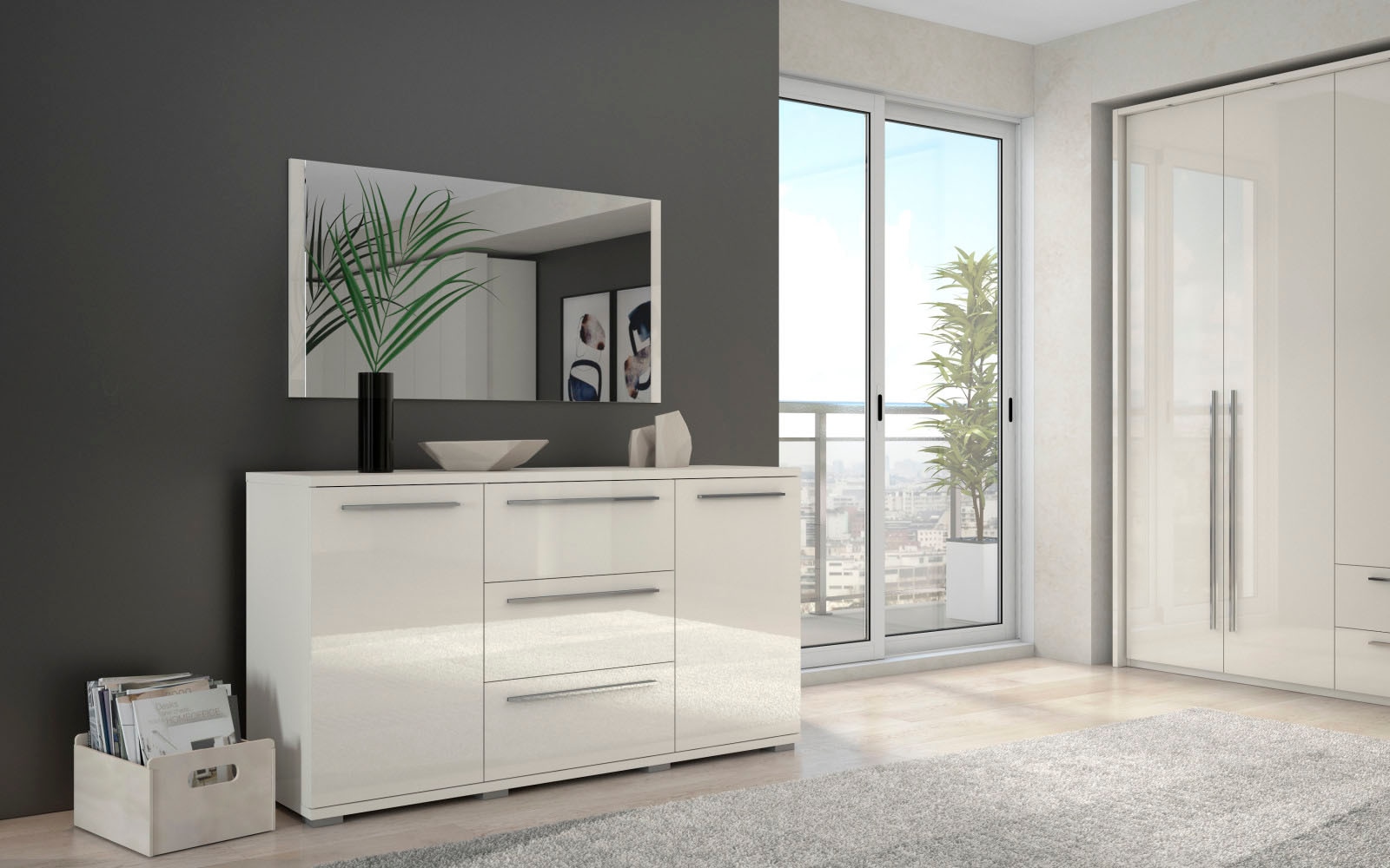 OTTO home Sideboard "Piano, Kombikommode, 2-türig mit 3 Schubladen, 153x45x günstig online kaufen